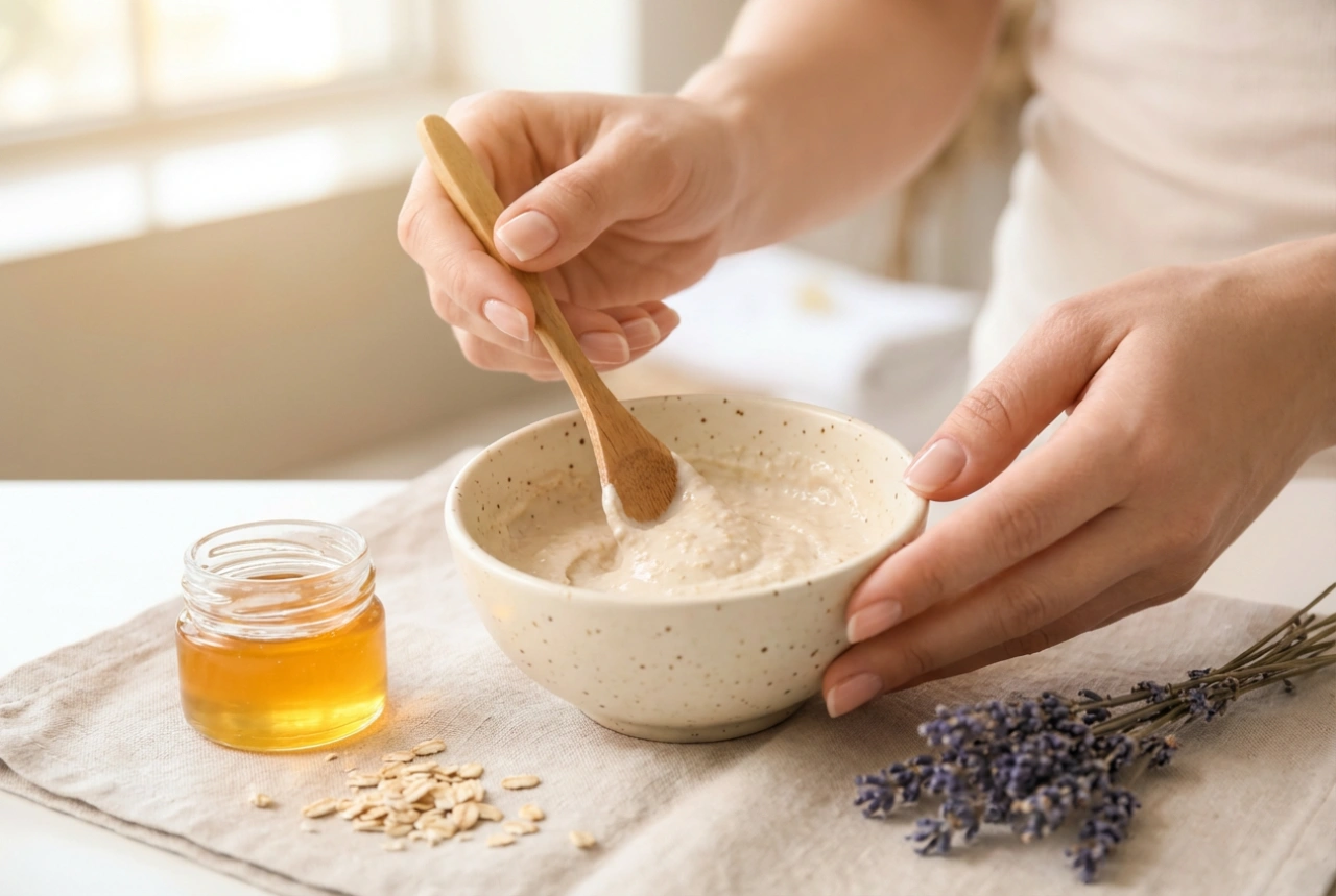 Hjemmelaget ansiktsmaske mot hudormer: Trygge ingredienser og steg-for-steg