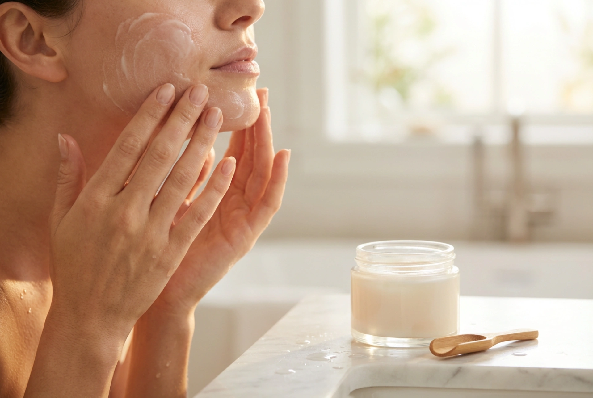 Rensebalsam steg for steg: påføring, massasje, emulgering