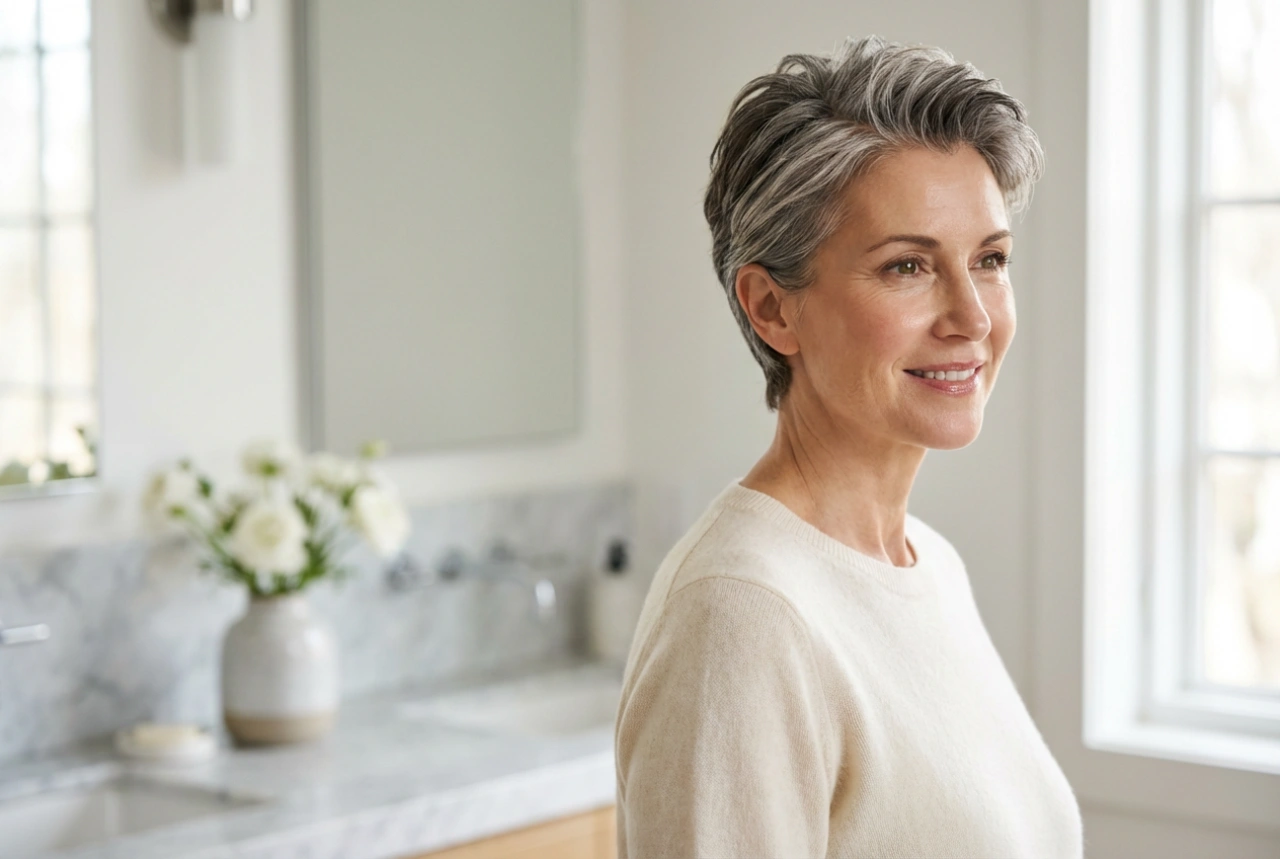 Korte, foryngende frisyrer for kvinner over 50: hvordan style dem