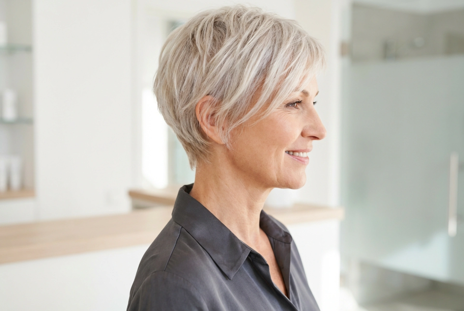 Frisyre for kvinner over 50: korte klipper og rask styling