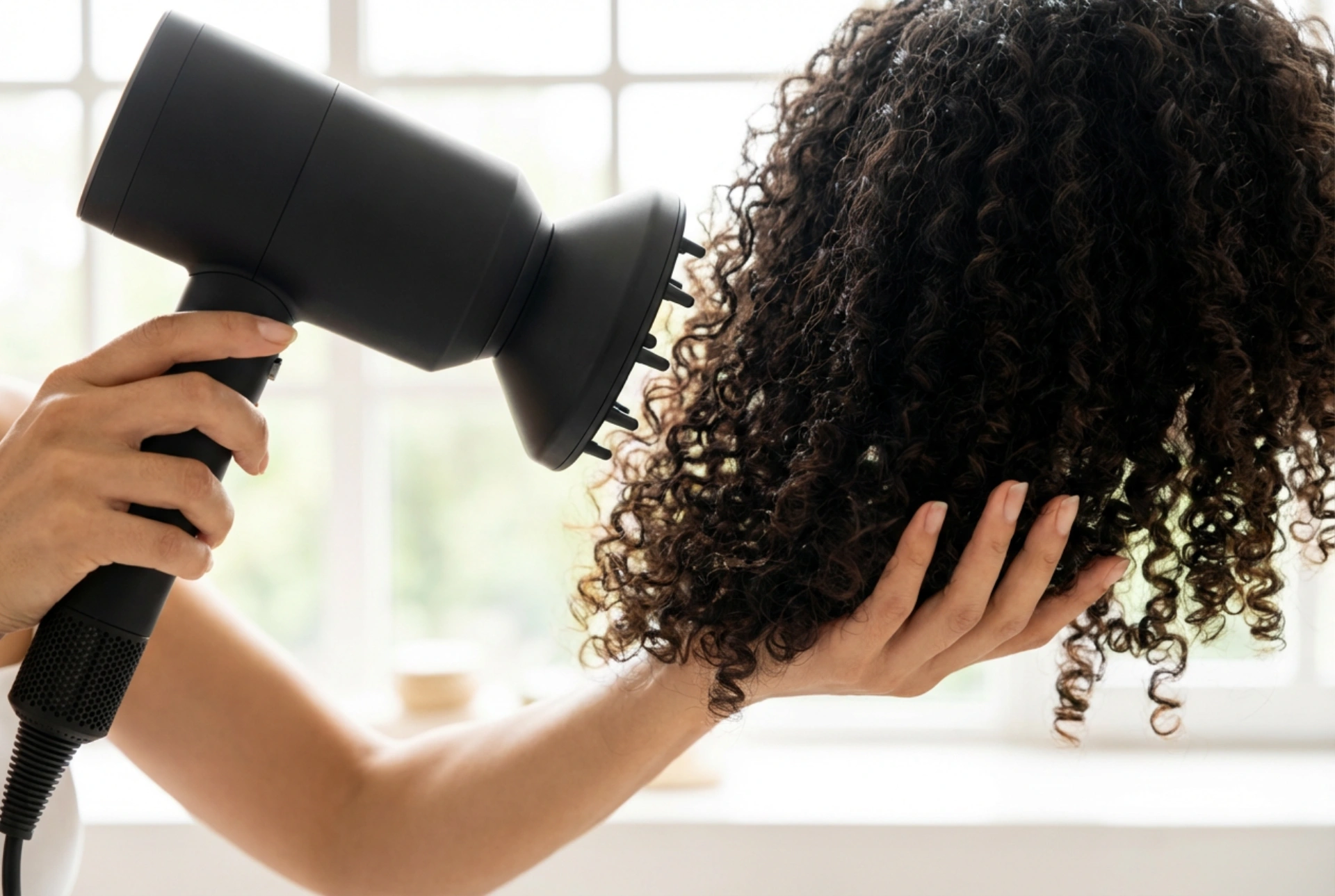 Frisyrer for krøllete hår: Definere krøller, klipping i lag og tørking med diffuser
