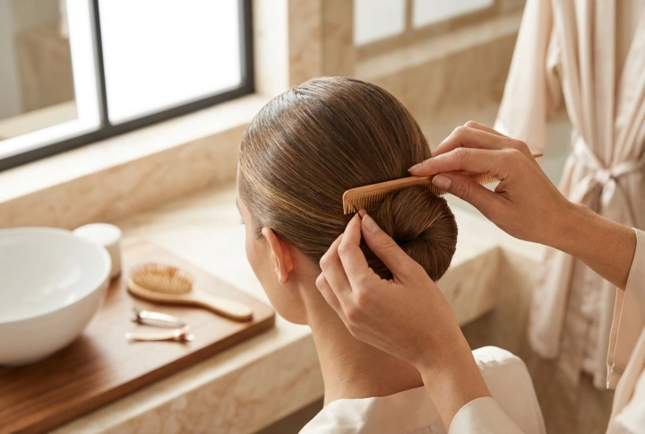 Generalprøve hjemme: frisyre til svenneprøven: teknikk og finish