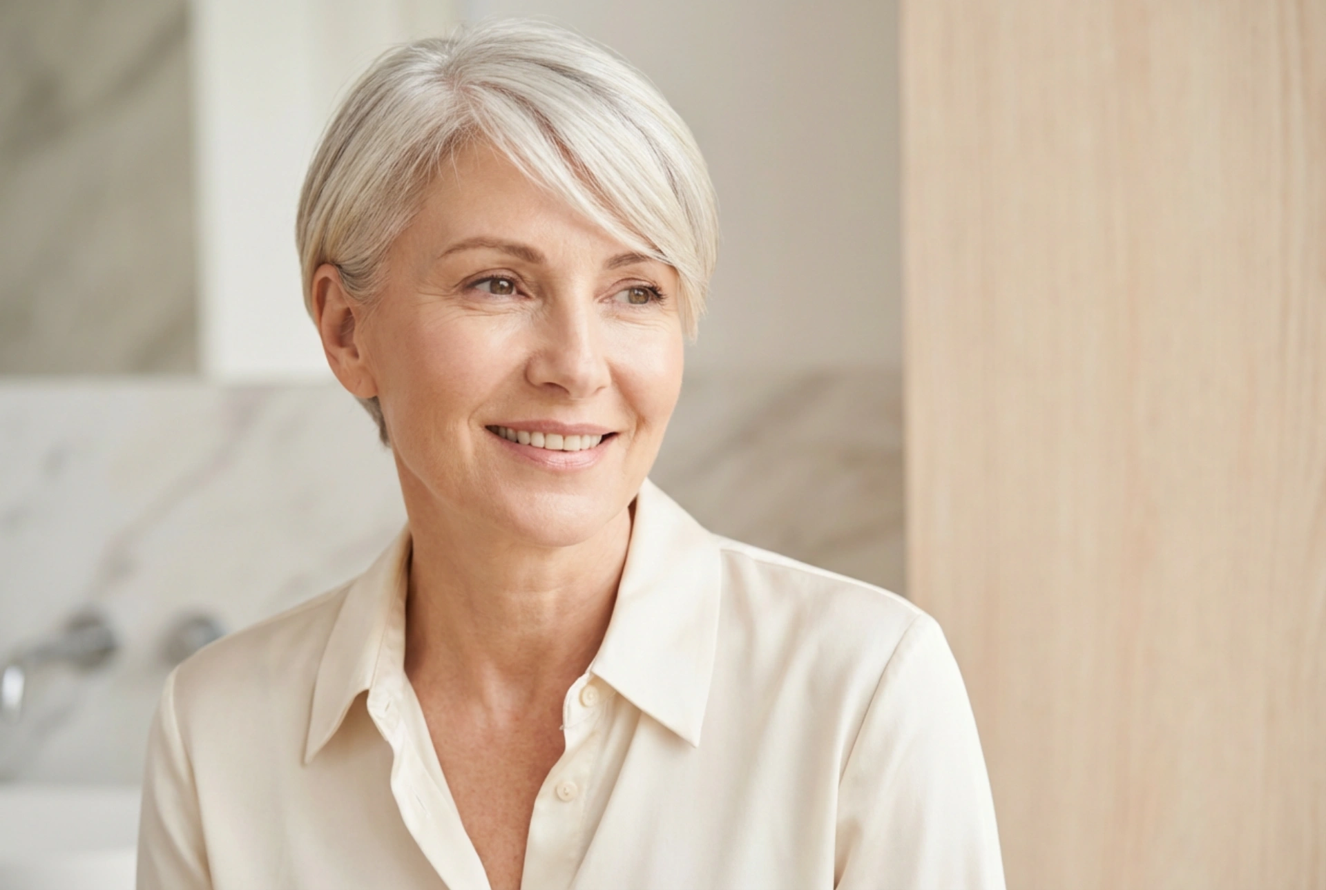 Frisyrer for eldre damer: foryngende klipp og enkel styling