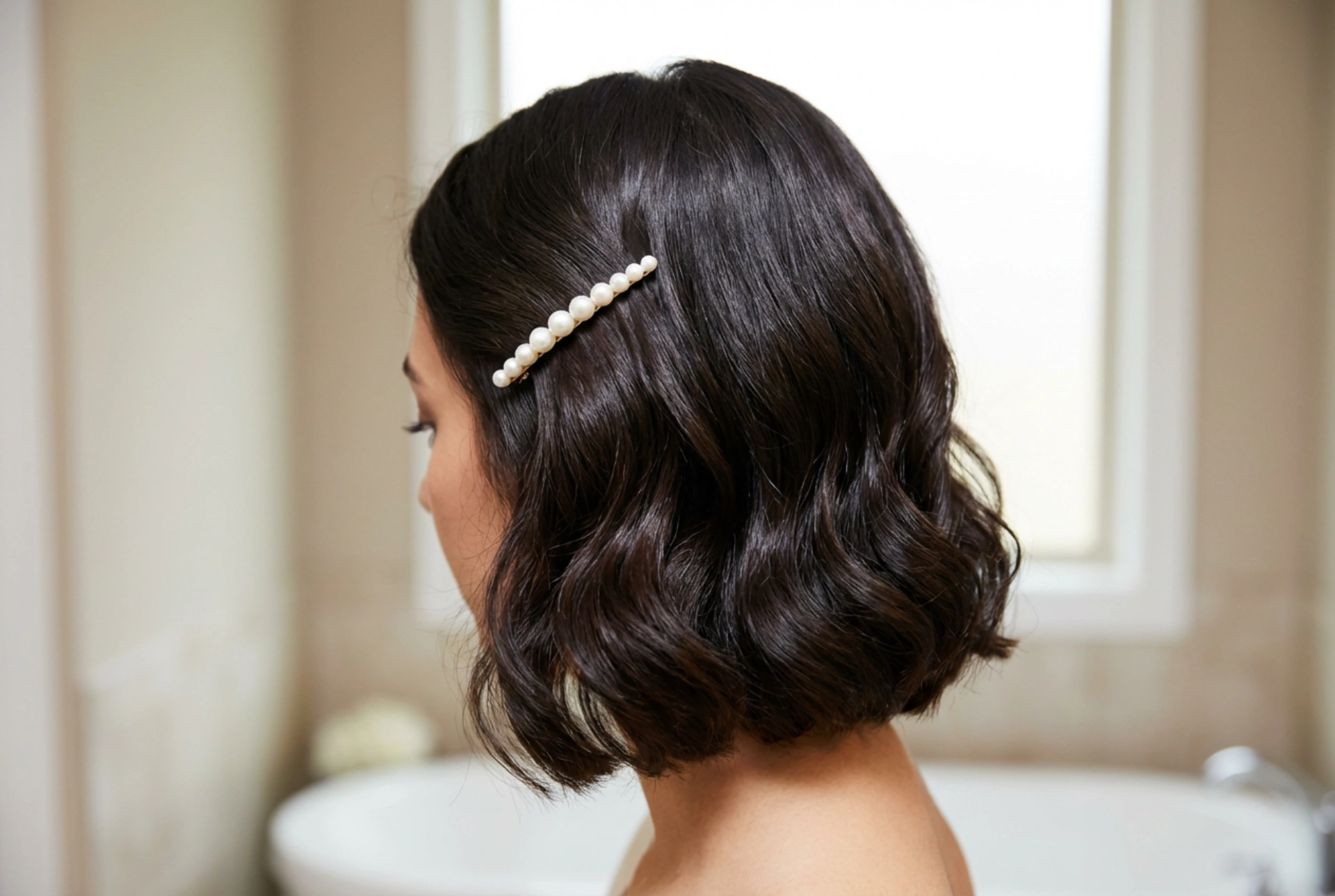 Korte frisyrer til bryllup: varige bølger, tilbehør og fiksering