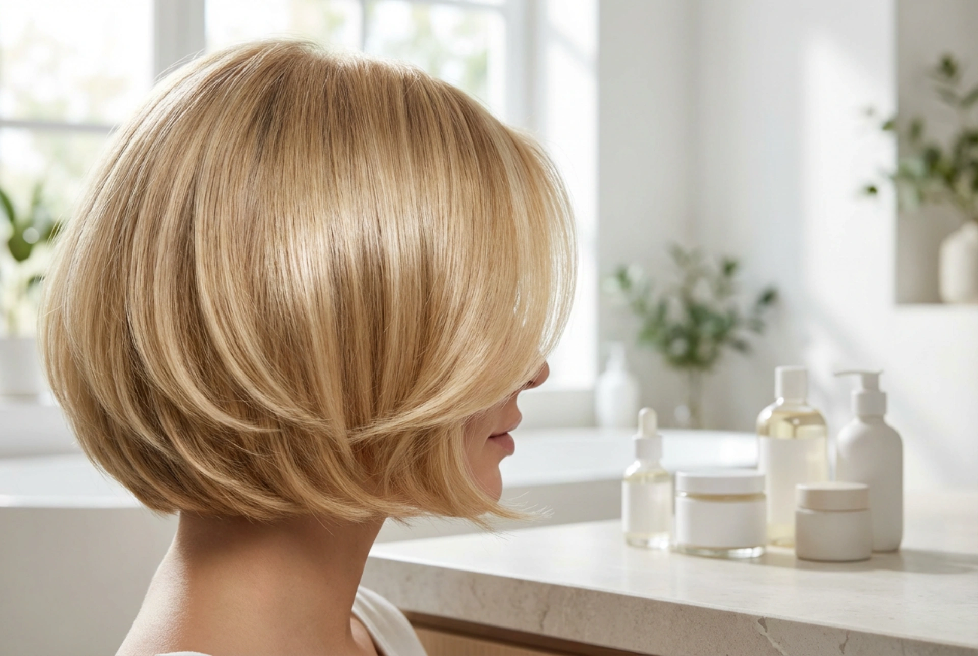 Kort blond bob: hvordan gi glans og volum uten å skade håret