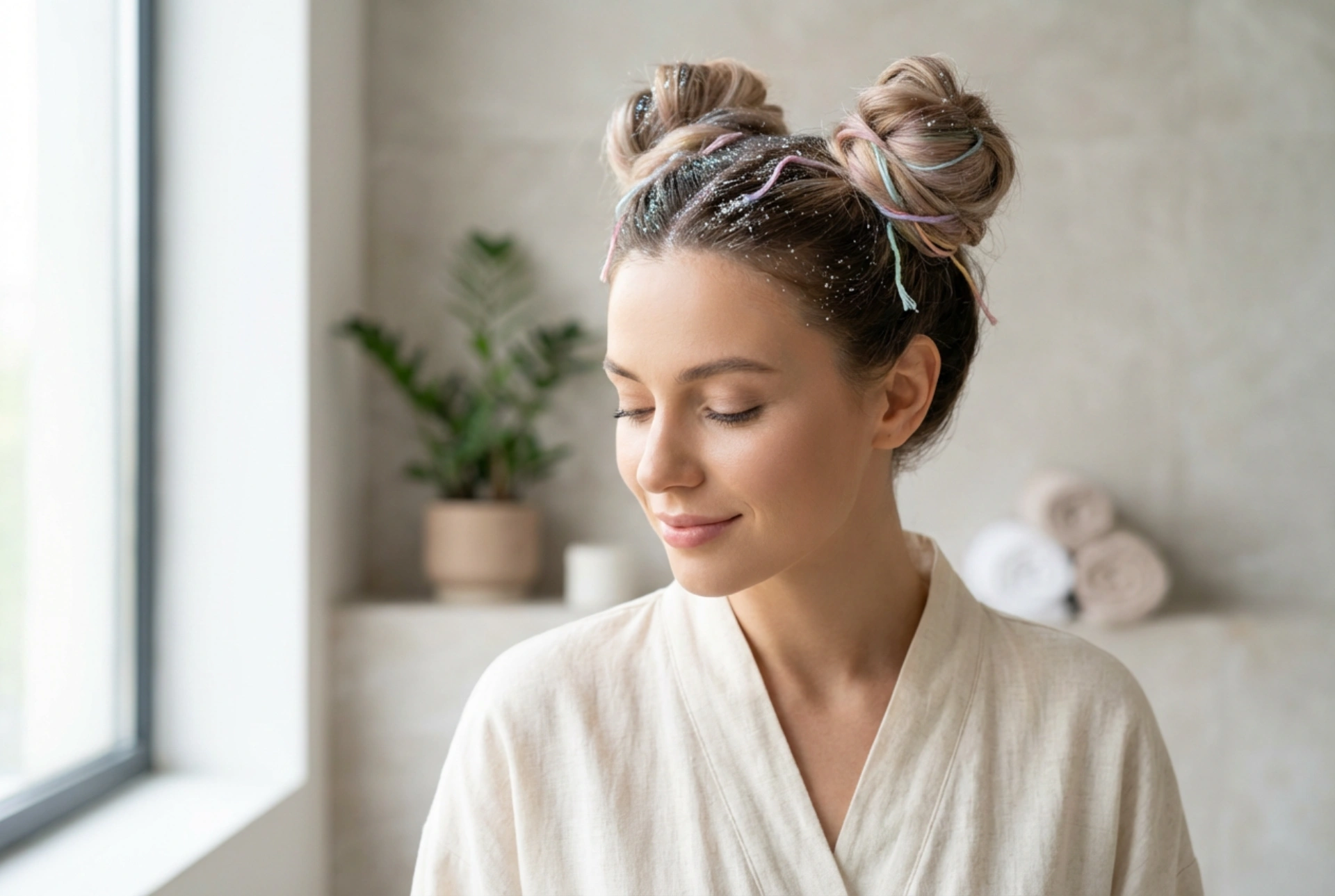 Ville festivalfrisyrer for kvinner: glitter, space buns og fargerike striper