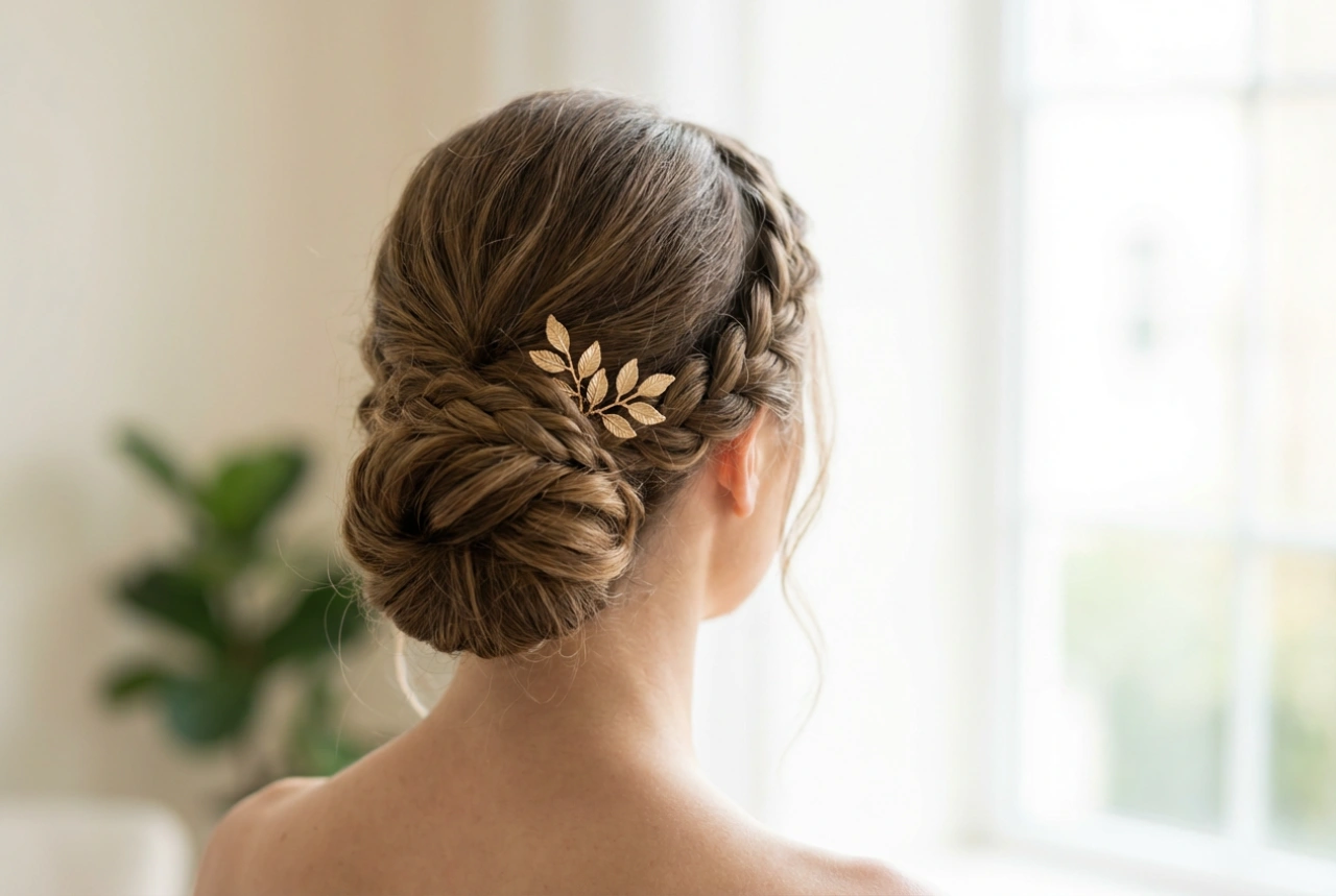 Håroppsett til bryllup: elegante knuter, fletter og tilbehør