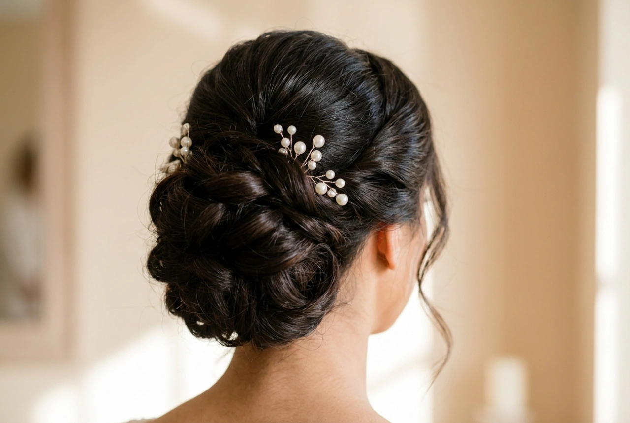 Elegante håroppsatser for bryllup: holdbarhet, volum og tilbehør