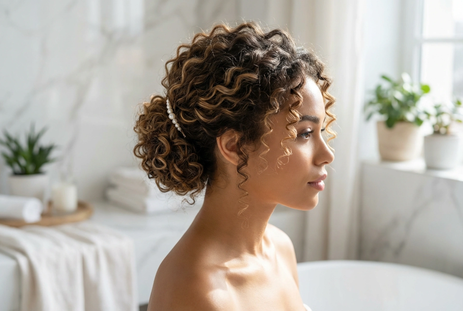 Håroppsett for krøllete hår: krøllkontroll, volum og tilbehør