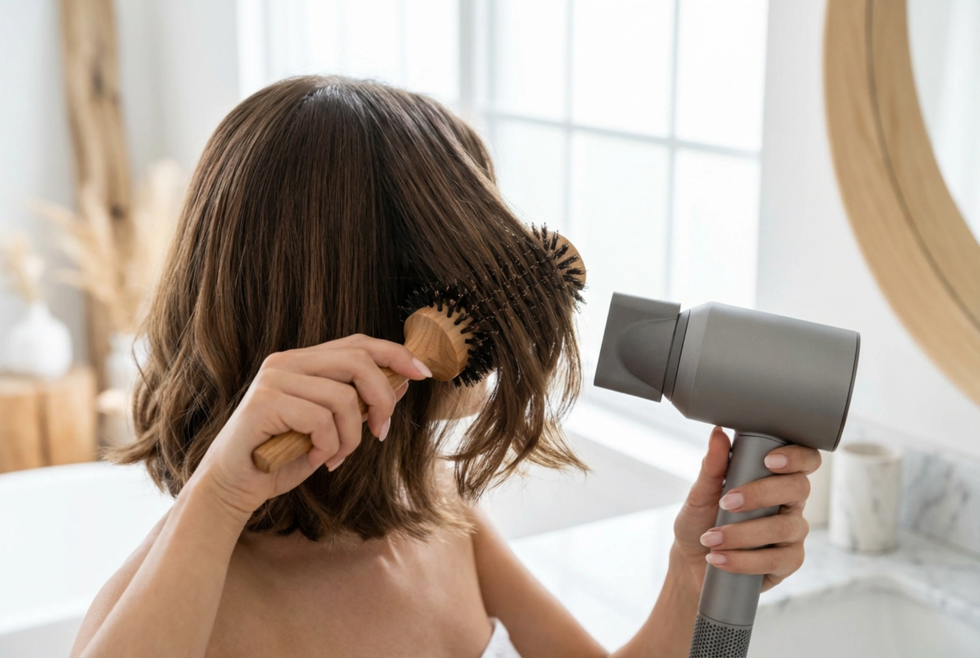 Bob-frisyre: føning med rundbørste, glatting og bølger trinn for trinn