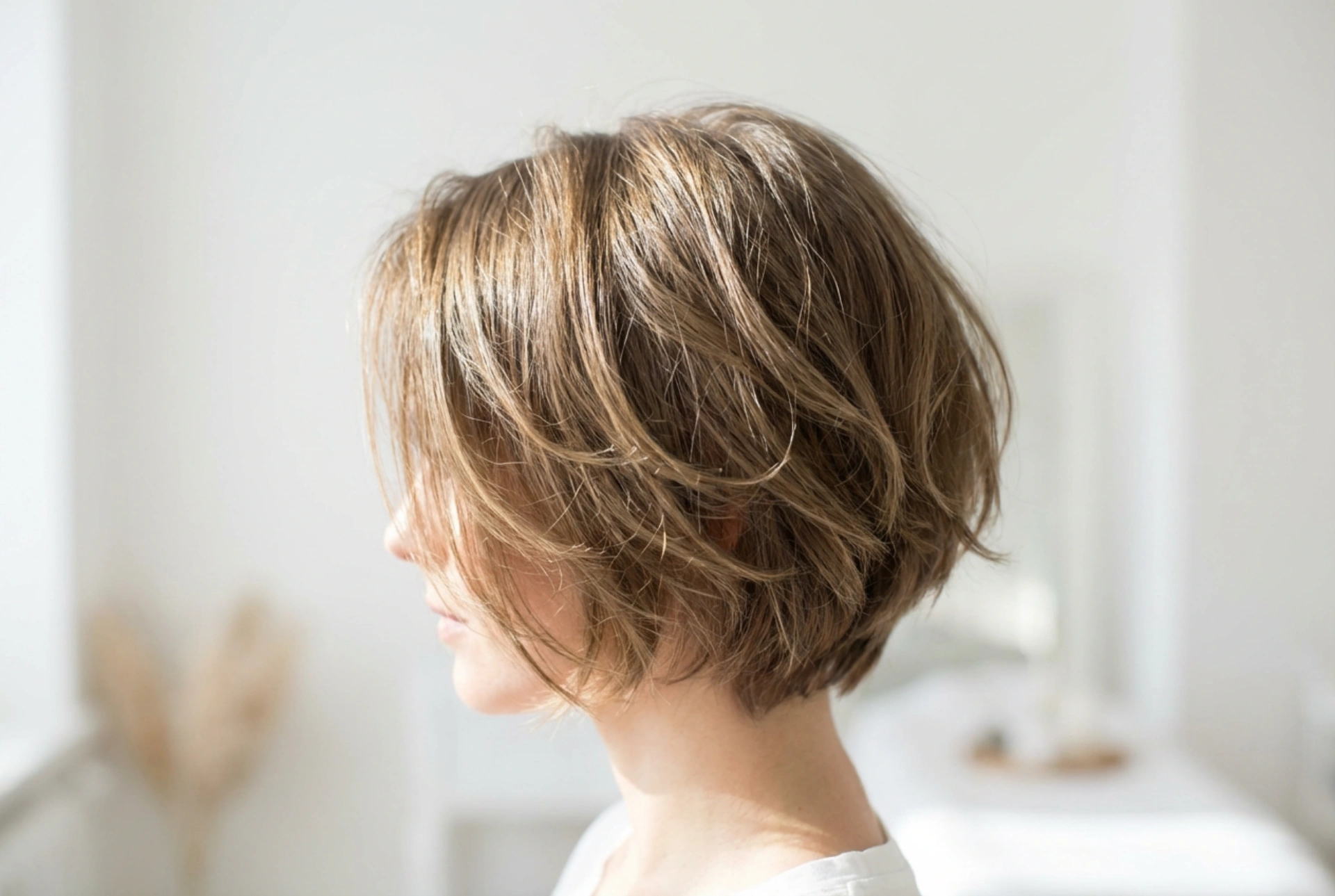 Lagdelt og kort bob: styling som bevarer volum
