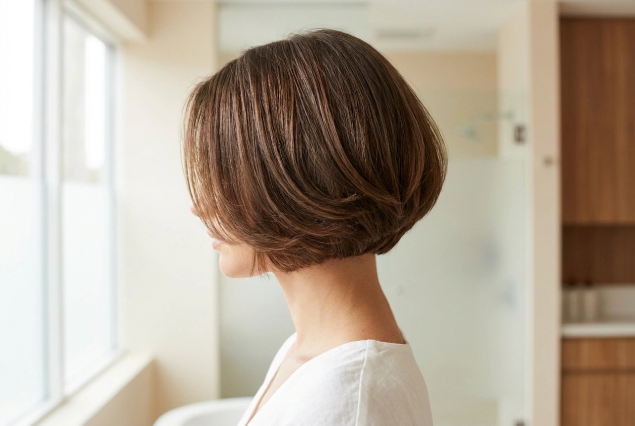 En elegant, lagdelt bob: Slik styler du lagene for et polert utseende
