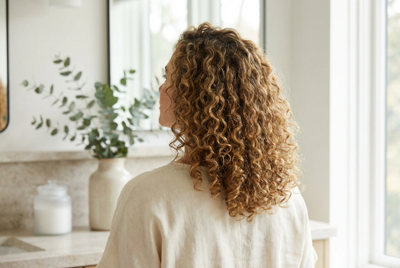 Mellomlangt krøllete hår: en frisyre med definisjon uten krus