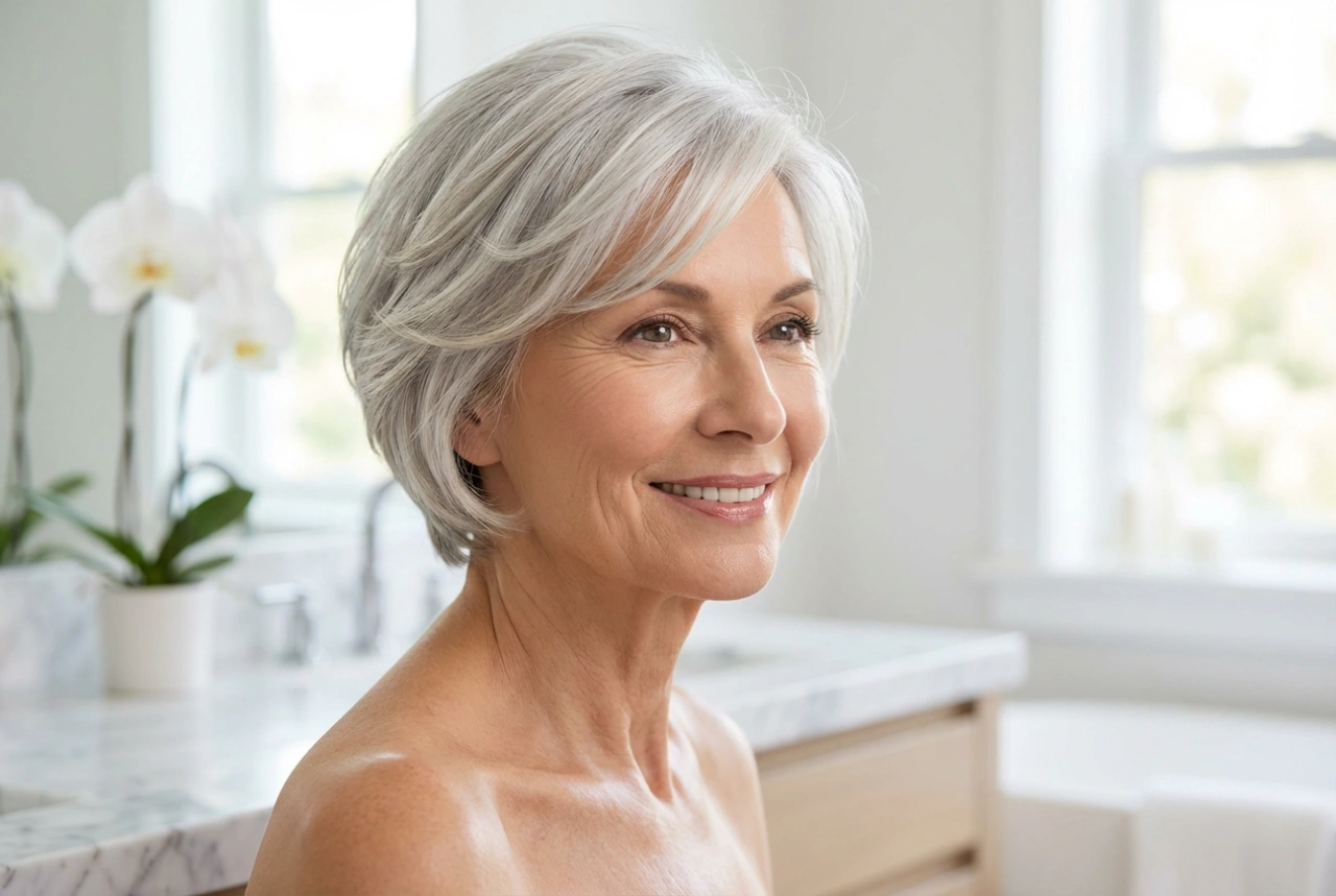 Fasjonable, men tidløse frisyrer for 60-åringer: klipp og styling