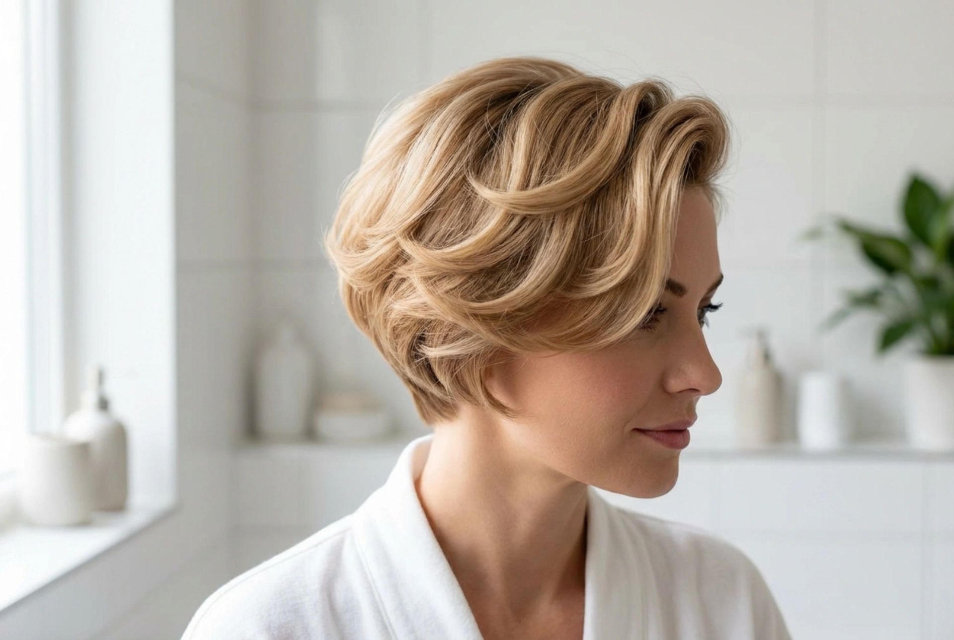 60-tallsfrisyrer for kort hår: pixie, volum og lek med skillen