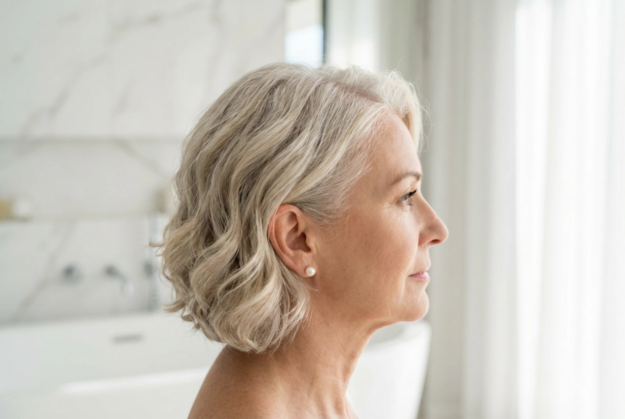 Bryllup: stilige frisyrer for 50-åringer med kort hår