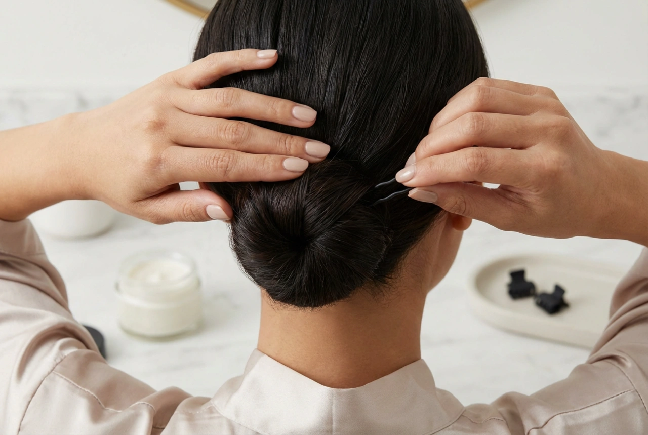 Slik lager du en hårknute på kort hår som varer hele dagen