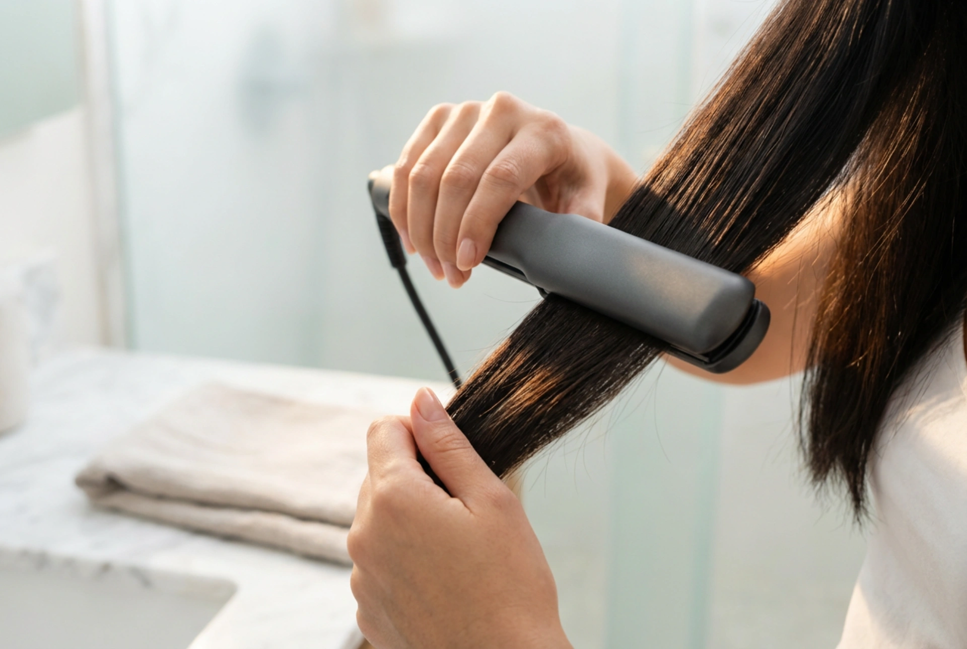 Keratin-rettetang: Hva betyr belegget og hvordan rette håret trygt