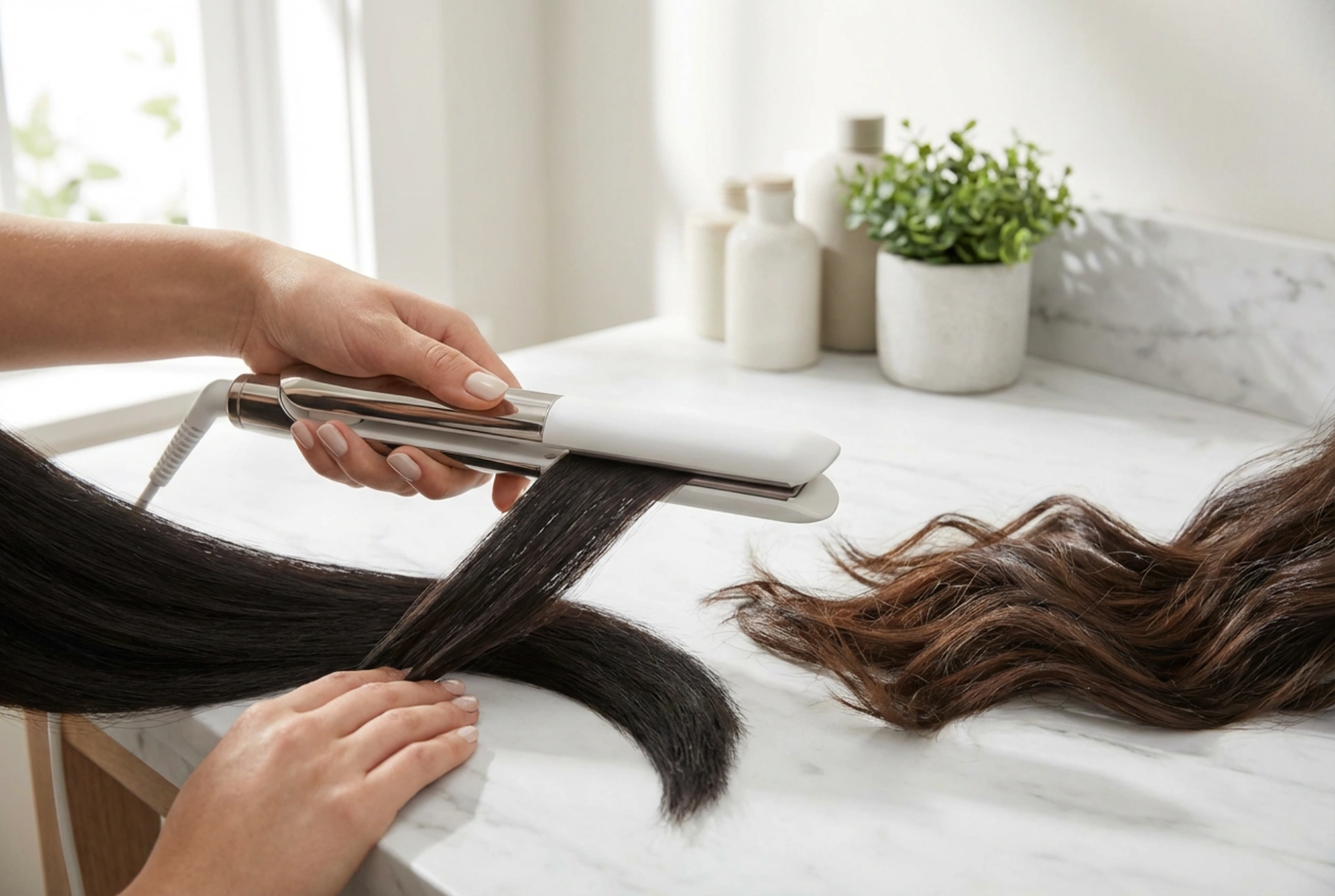Rettetang og krølltang 2-i-1: én styling, to effekter trinn for trinn