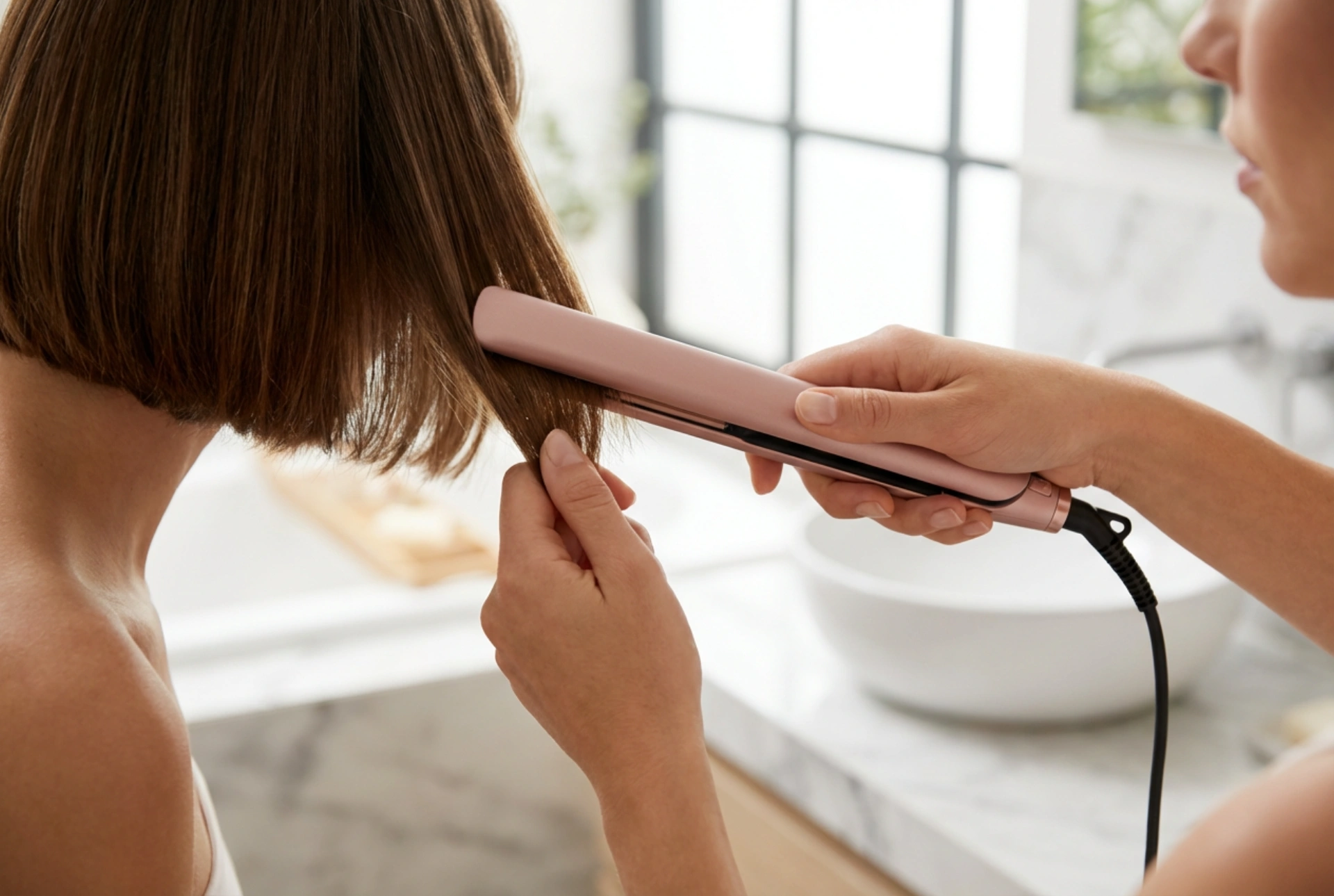 Smal rettetang for kort hår: Presis glatting og styling