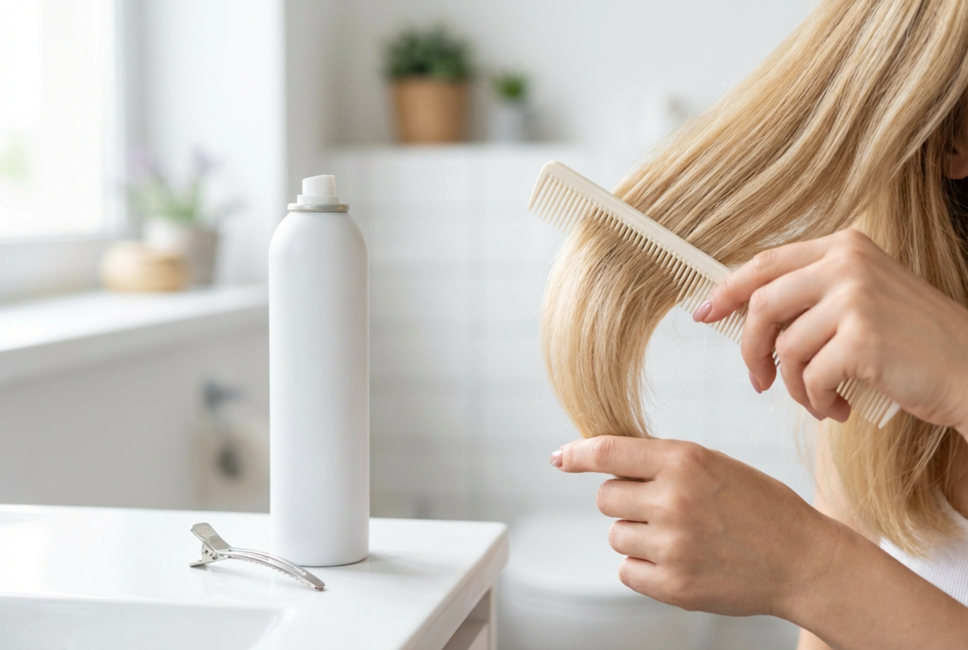 Tuppering steg for steg: kam, seksjoner og fikseringsspray