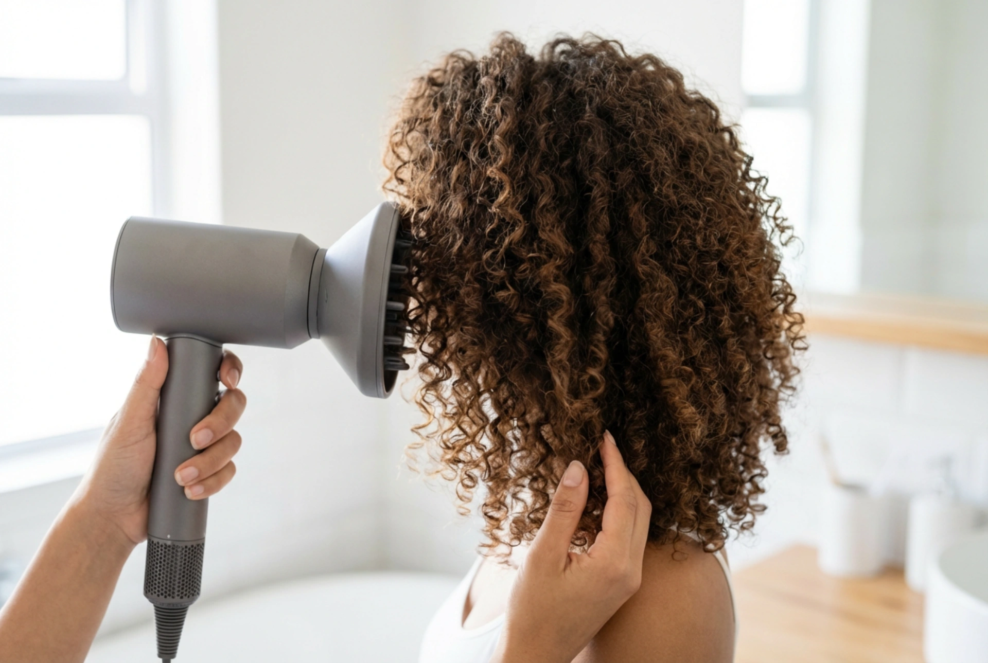 Hårføner med diffuser og ionisering: hvordan tørke naturlige bølger og krøller