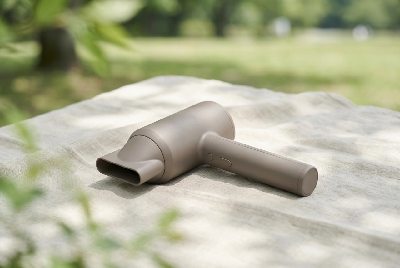 Hårtørking utendørs: Batteridrevne hårfønere og deres begrensninger