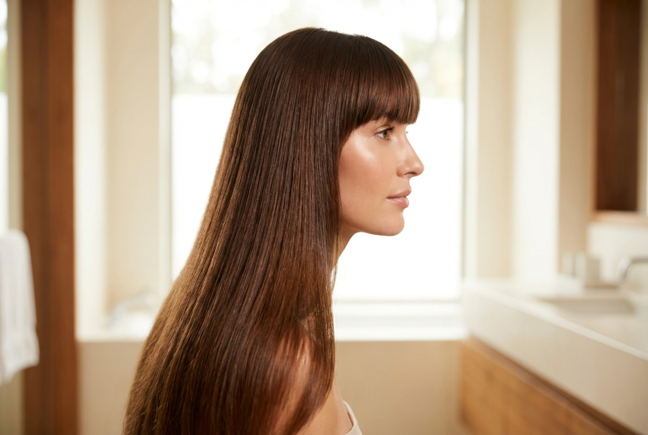 Langt hår med pannelugg: hvordan style det og fremheve formen