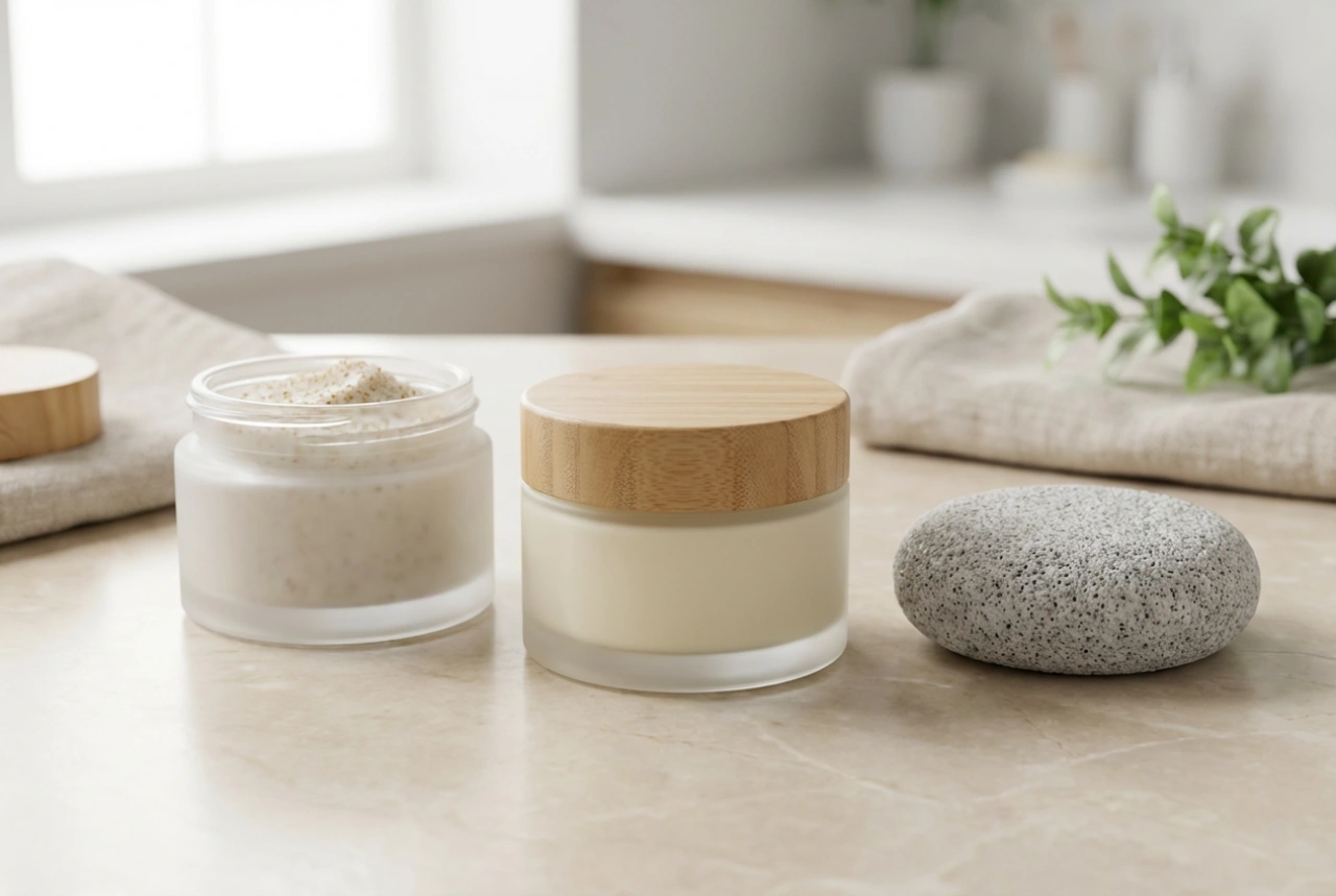 Krem med urea for hælene: hvordan kombinere med peeling og pimpstein