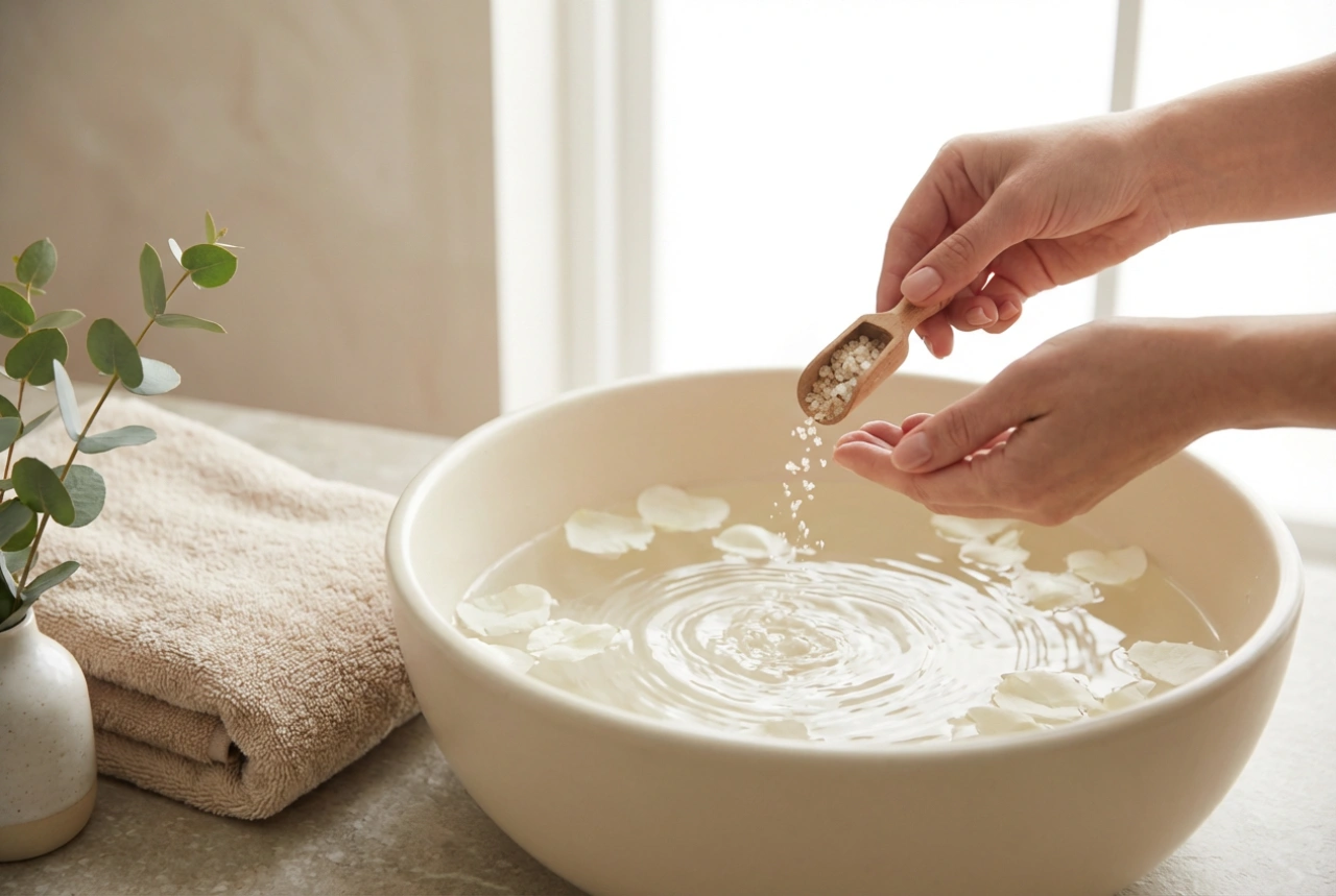 Fotsalt i hjemme-spa: Slik lager du et beroligende fotbad