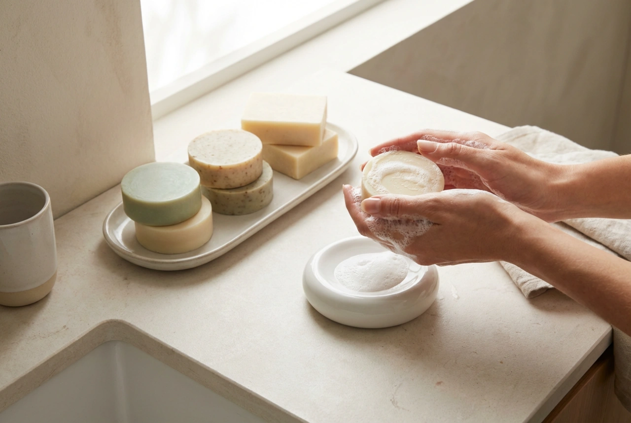 Såpestykke: valg, skumming og oppbevaring uten å bli mykt