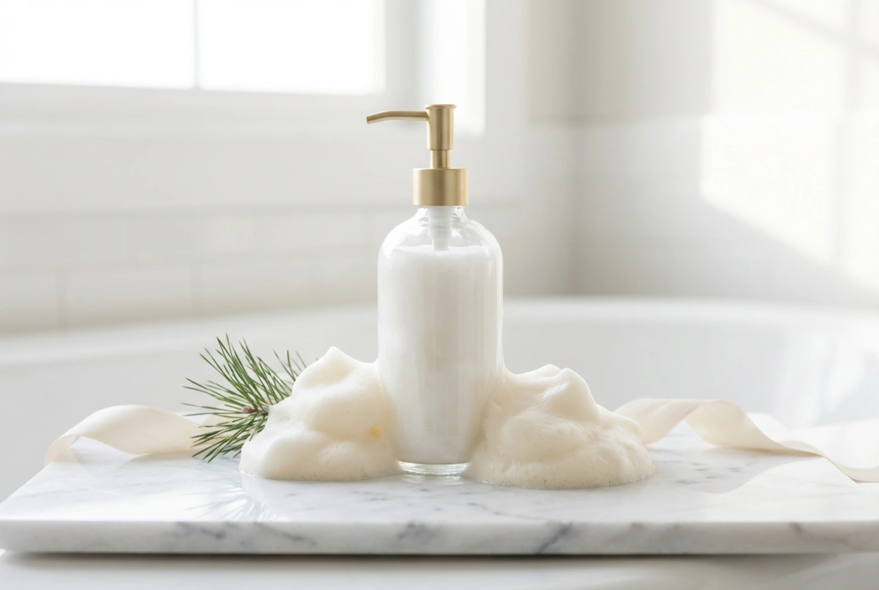 Dufter og skum: Juleinspirert dusjgelé uten hudirritasjon