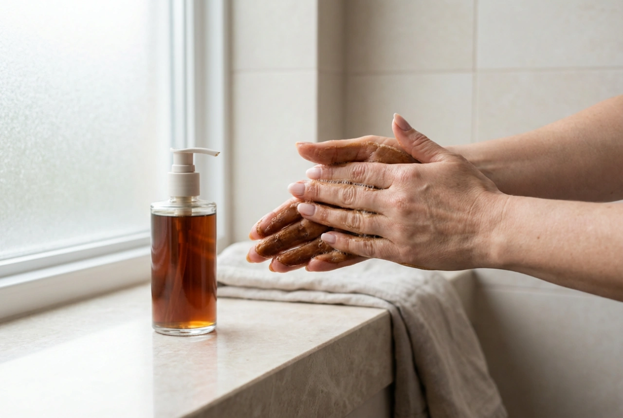 Svart flytende såpe: hvordan skumme, bruke og beskytte huden på hendene