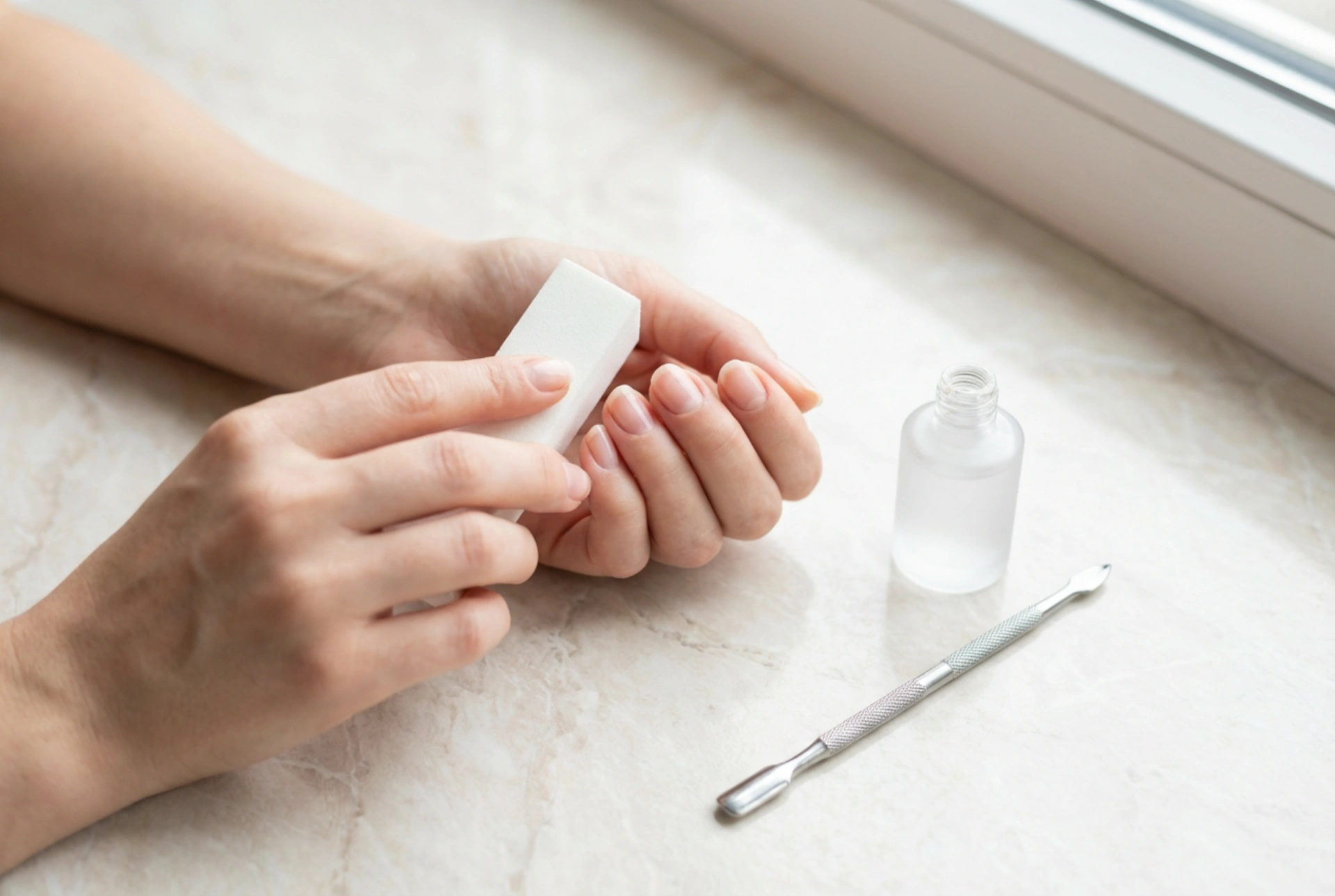 Hybridmanikyr fra bunnen av: forberedelse av negleplaten og påføring