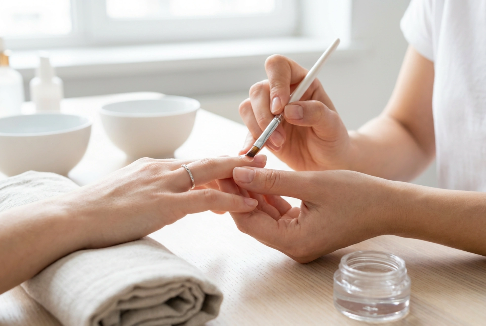 Tykk neglegel: produktkontroll, bygging og filing