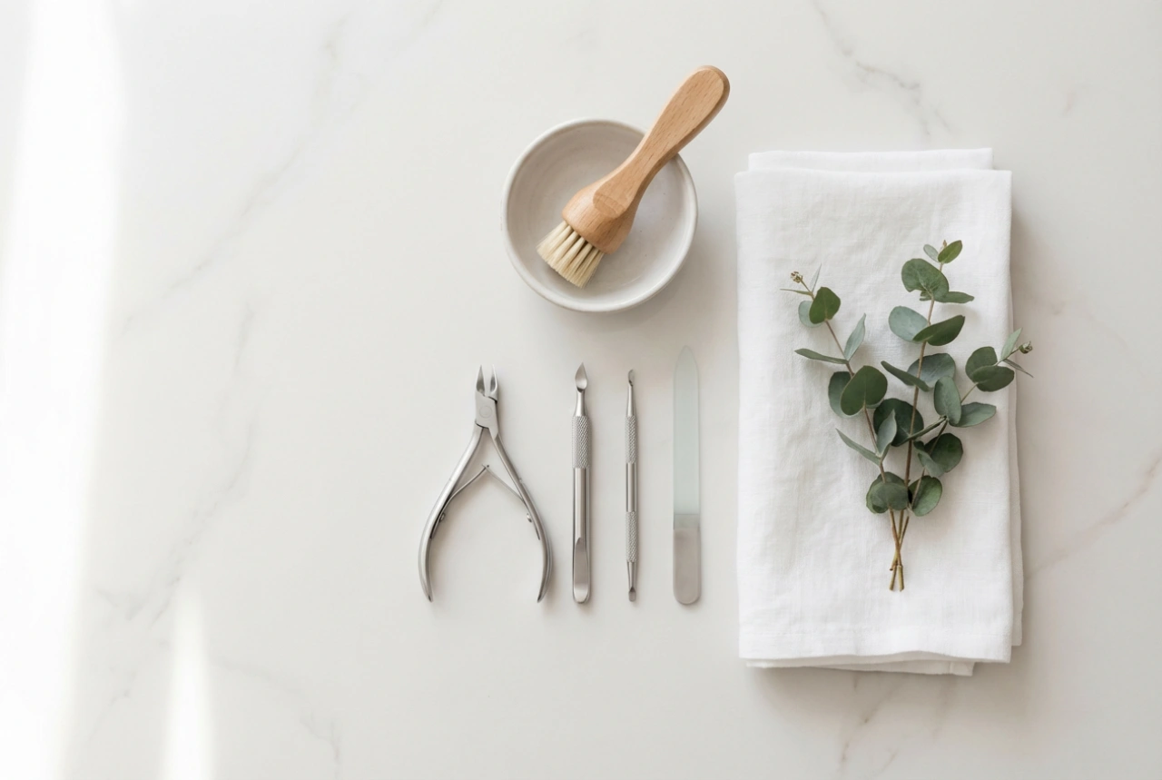 Manikyr- og pedikyrsett: elementer, hygiene og første steg