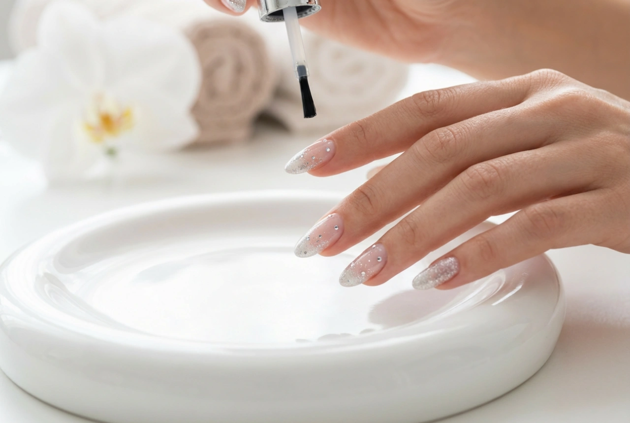 Dekorasjoner til hybridnegler: Hvordan feste og forsegle dem med top coat