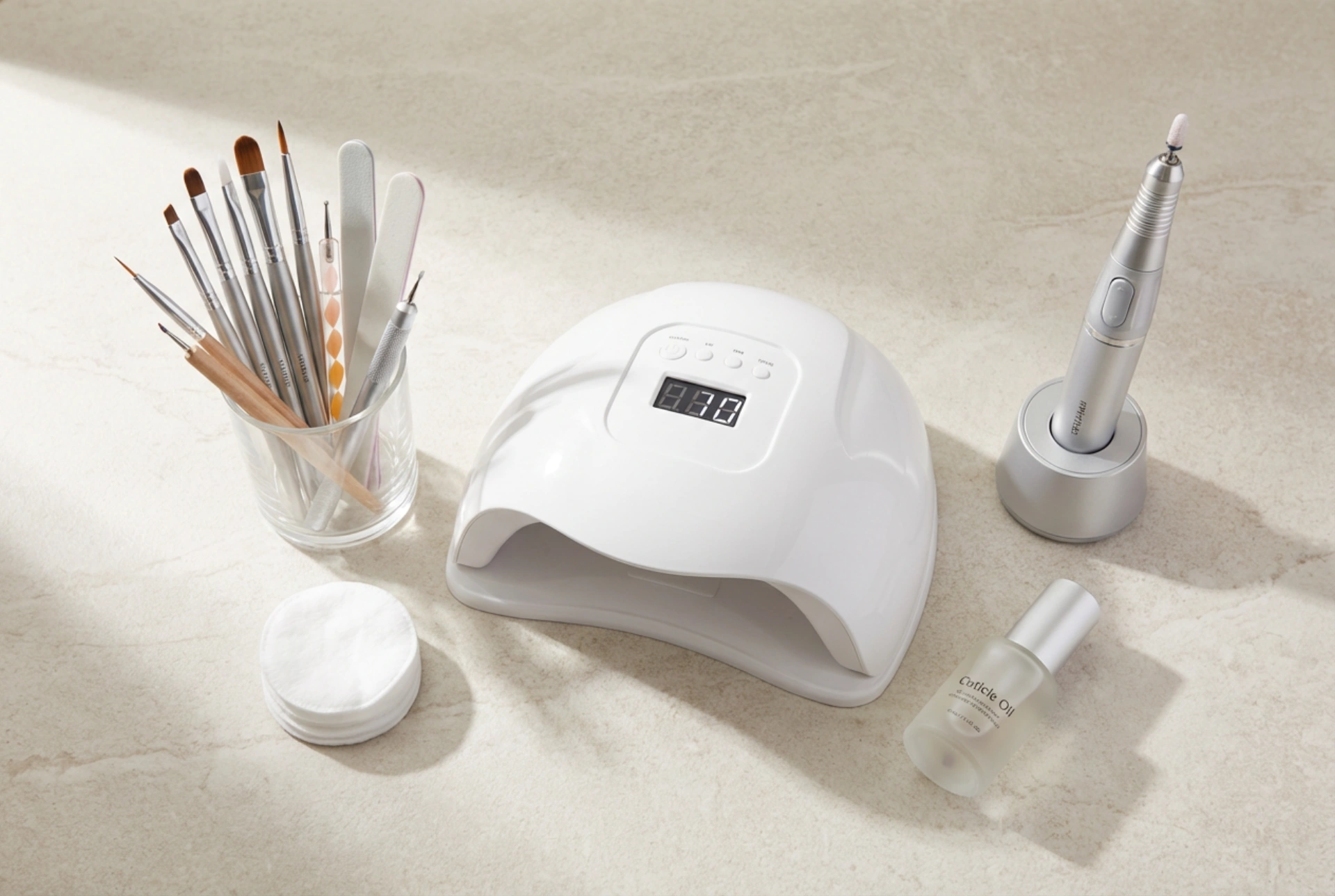 Negleutstyr for hjemmebruk: Fra lampe til freser og hvordan du bruker det