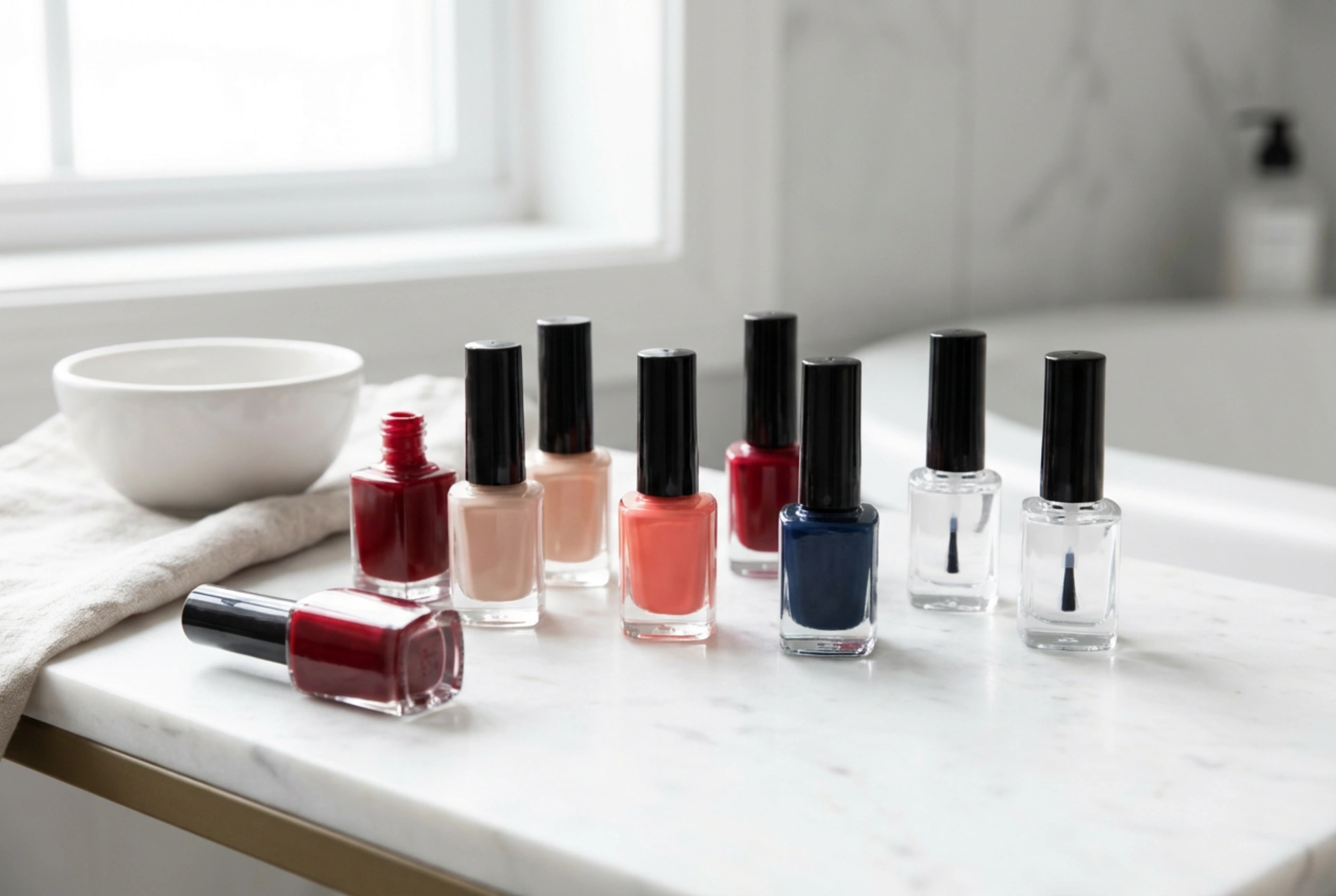 Neglelakksett: Hvordan sette sammen farger, base coats og top coats