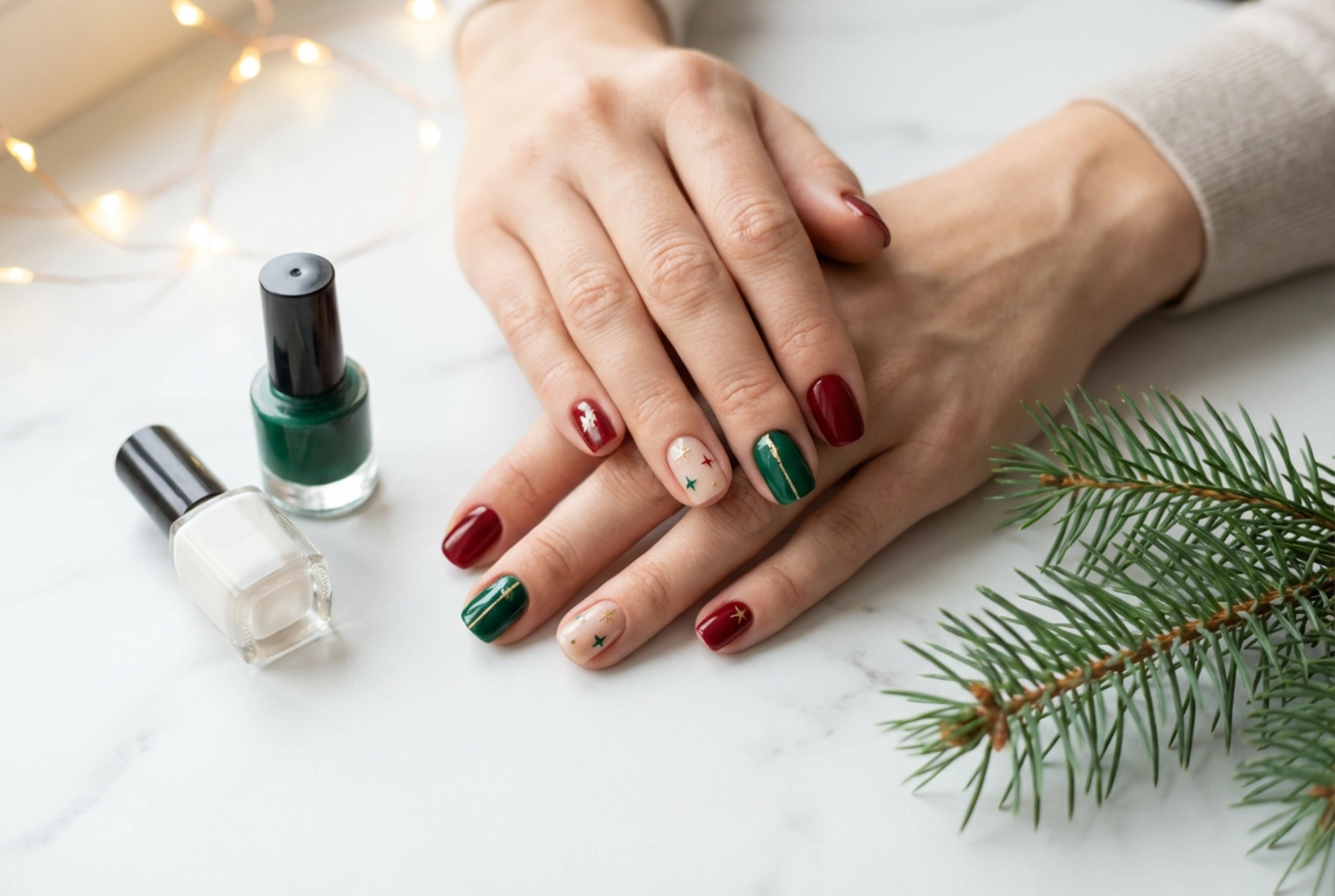 Juleguide: hybridnegler til jul, farger og enkle mønstre