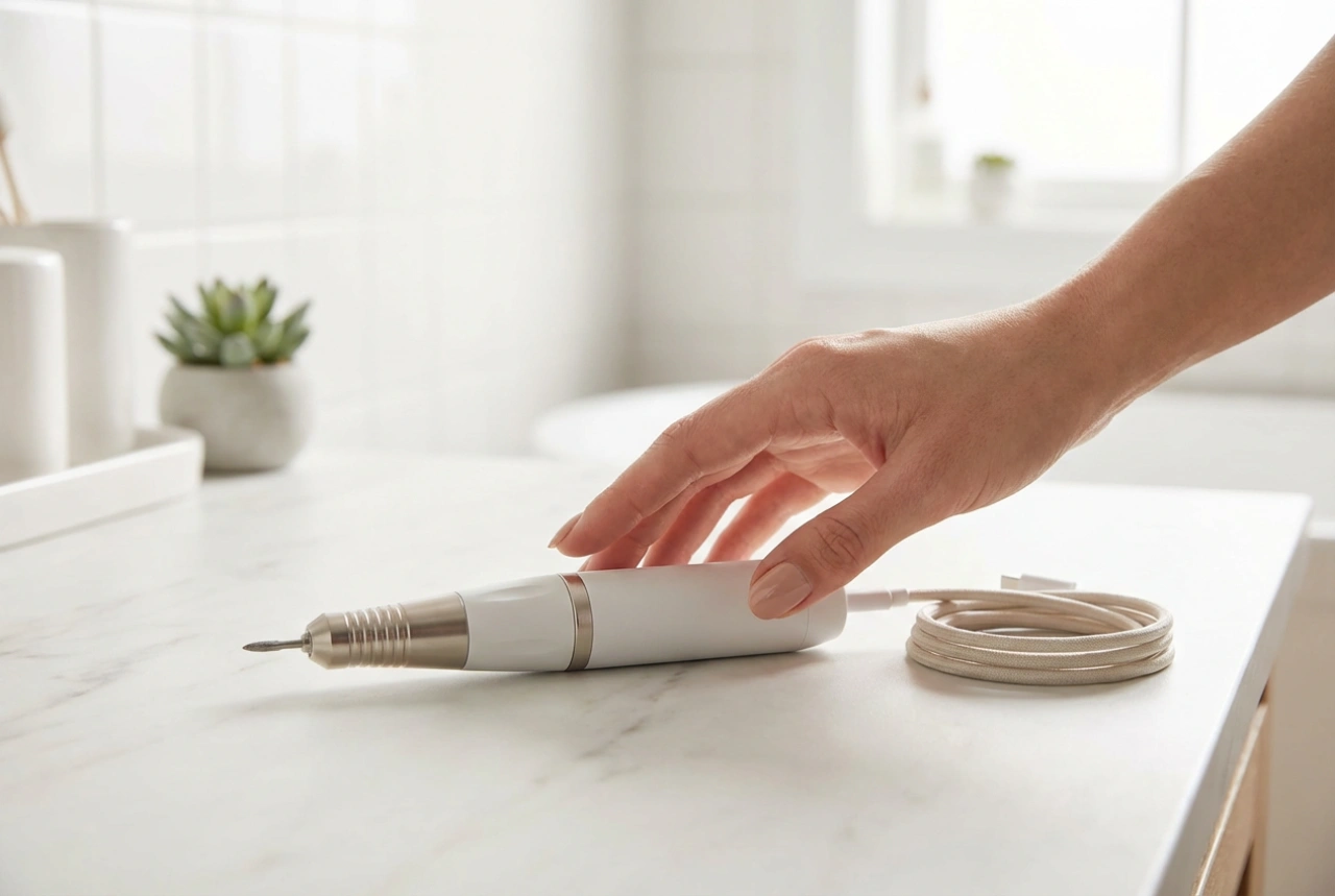 Trådløs neglefil: arbeidskomfort, lading og hygiene