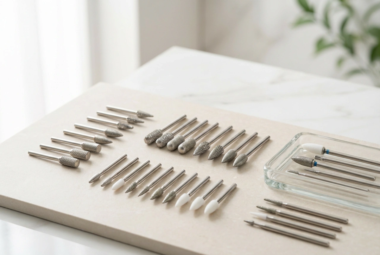 Bits til neglefil: Typer og deres bruksområder