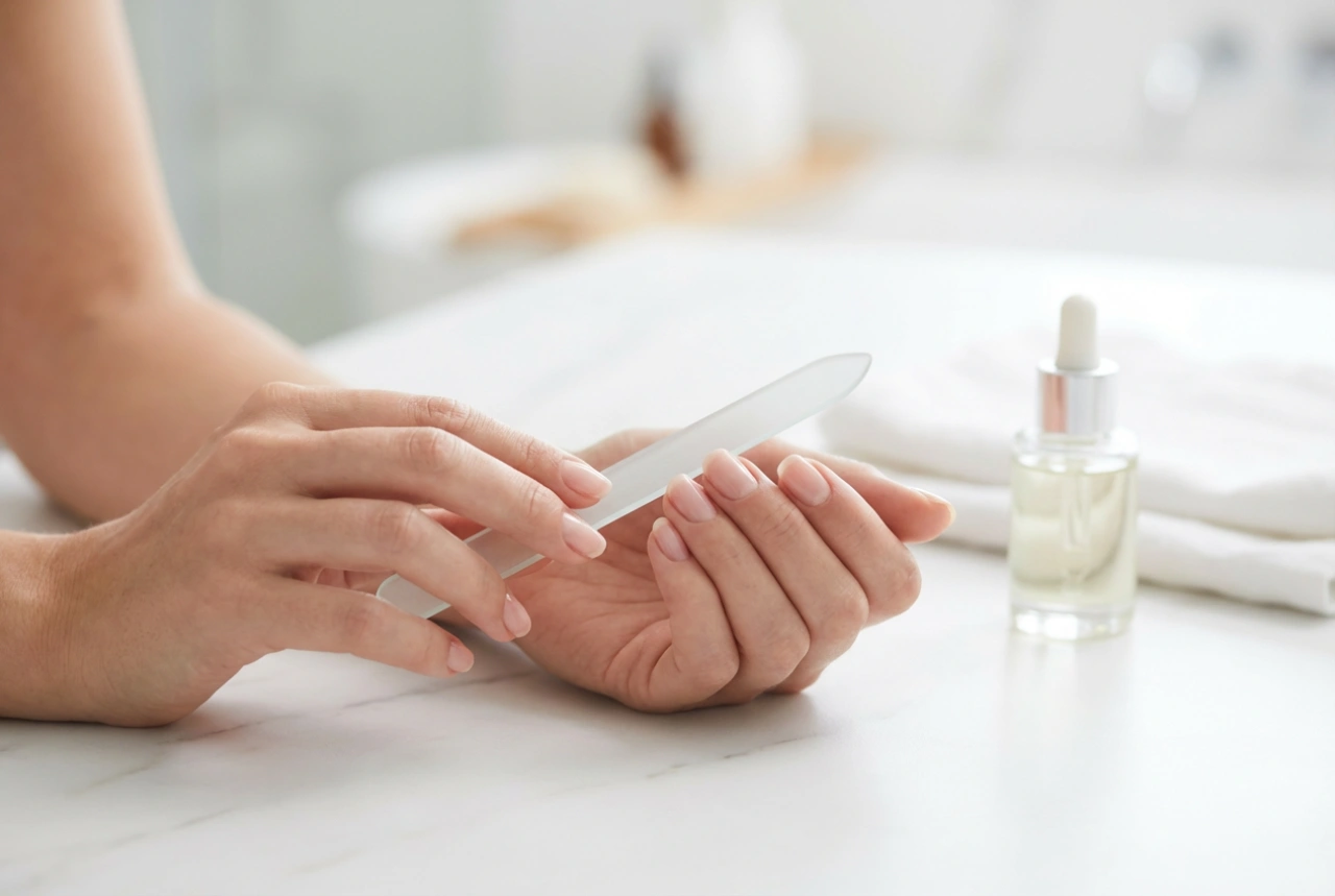 Glassfil i manikyr: teknikk for filing og pleie