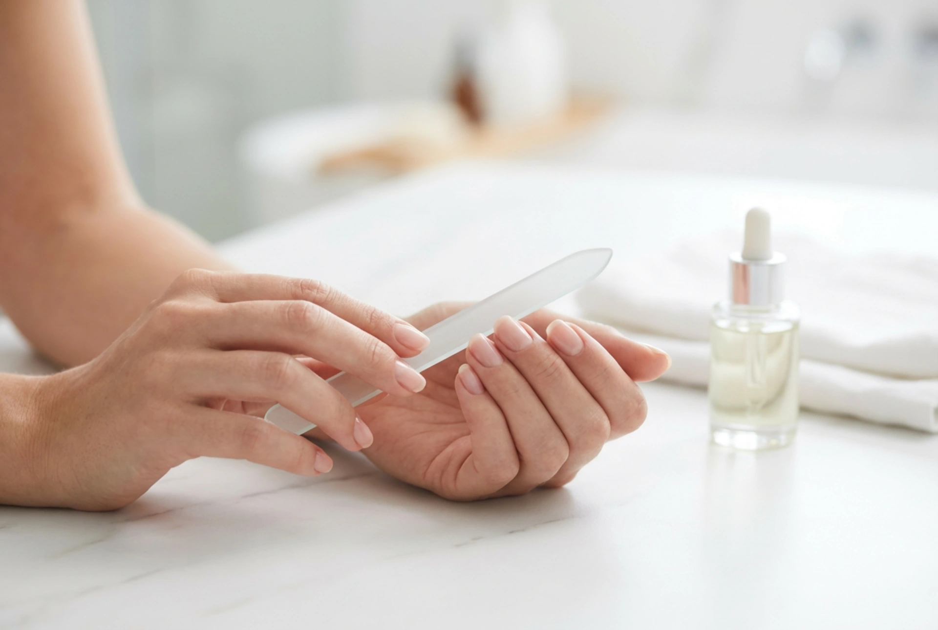 Glassfil i manikyr: teknikk for filing og pleie