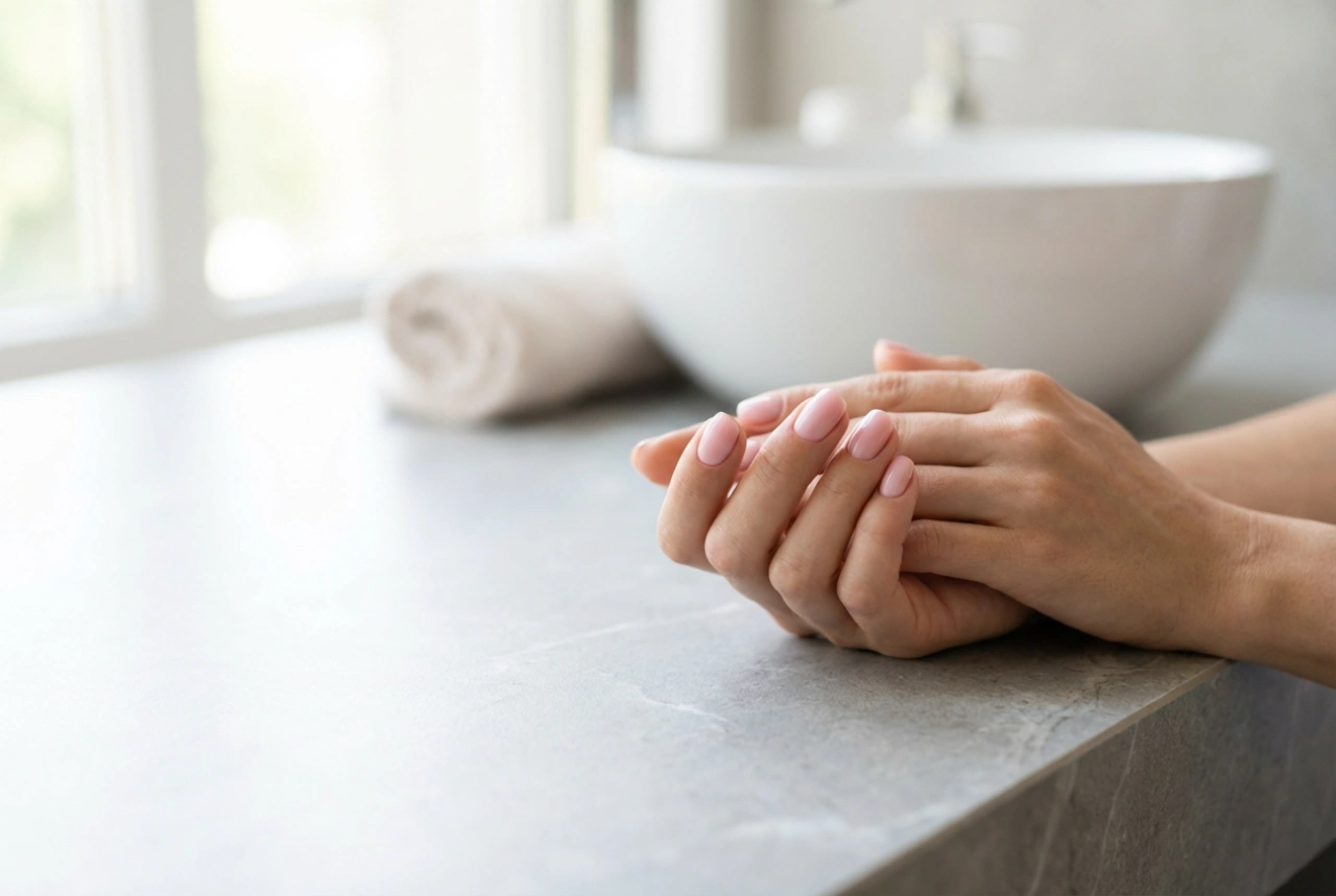 Slik får du rosa negler som ser friske og pene ut
