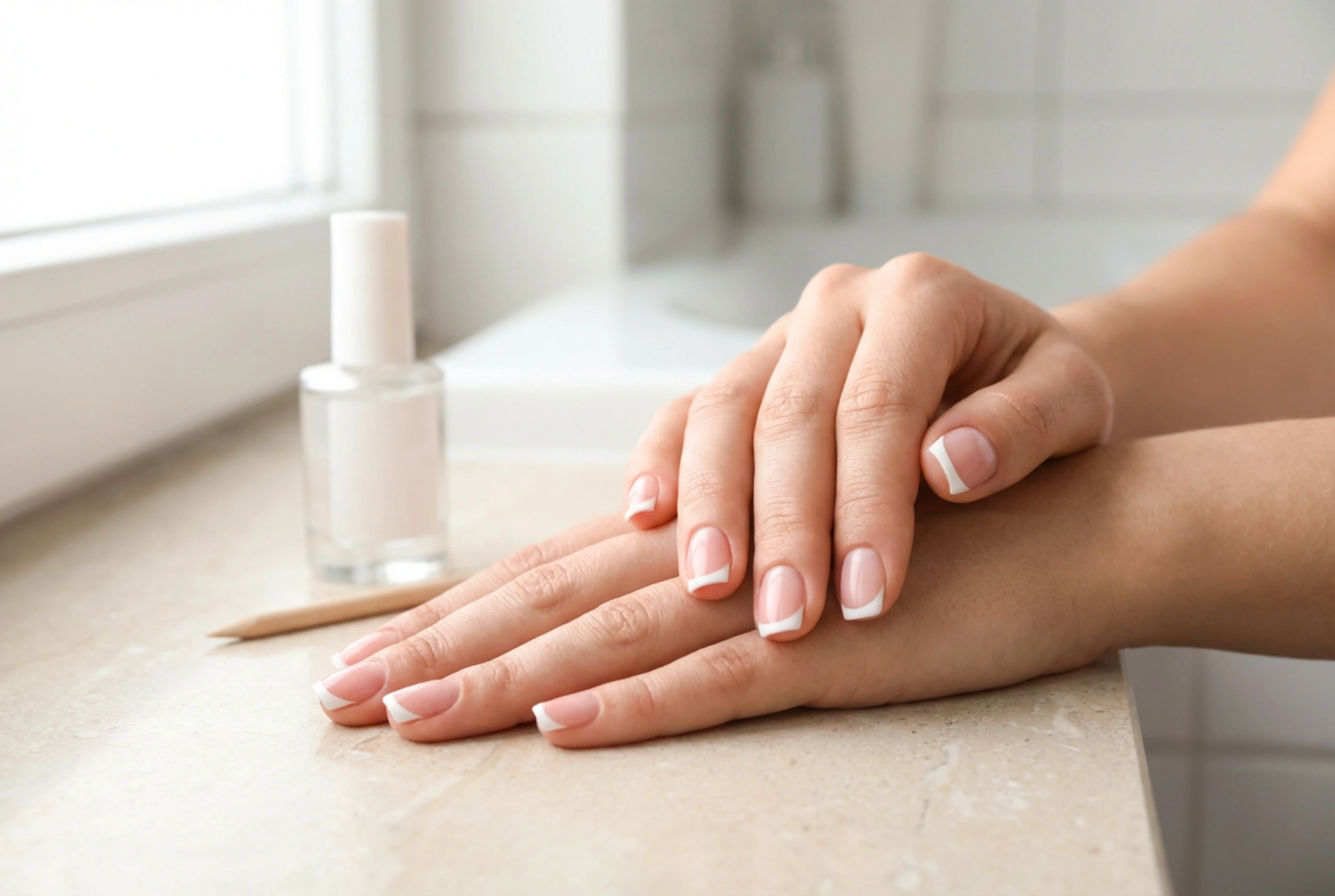 Hvite negletupper: klassisk fransk manikyr hjemme