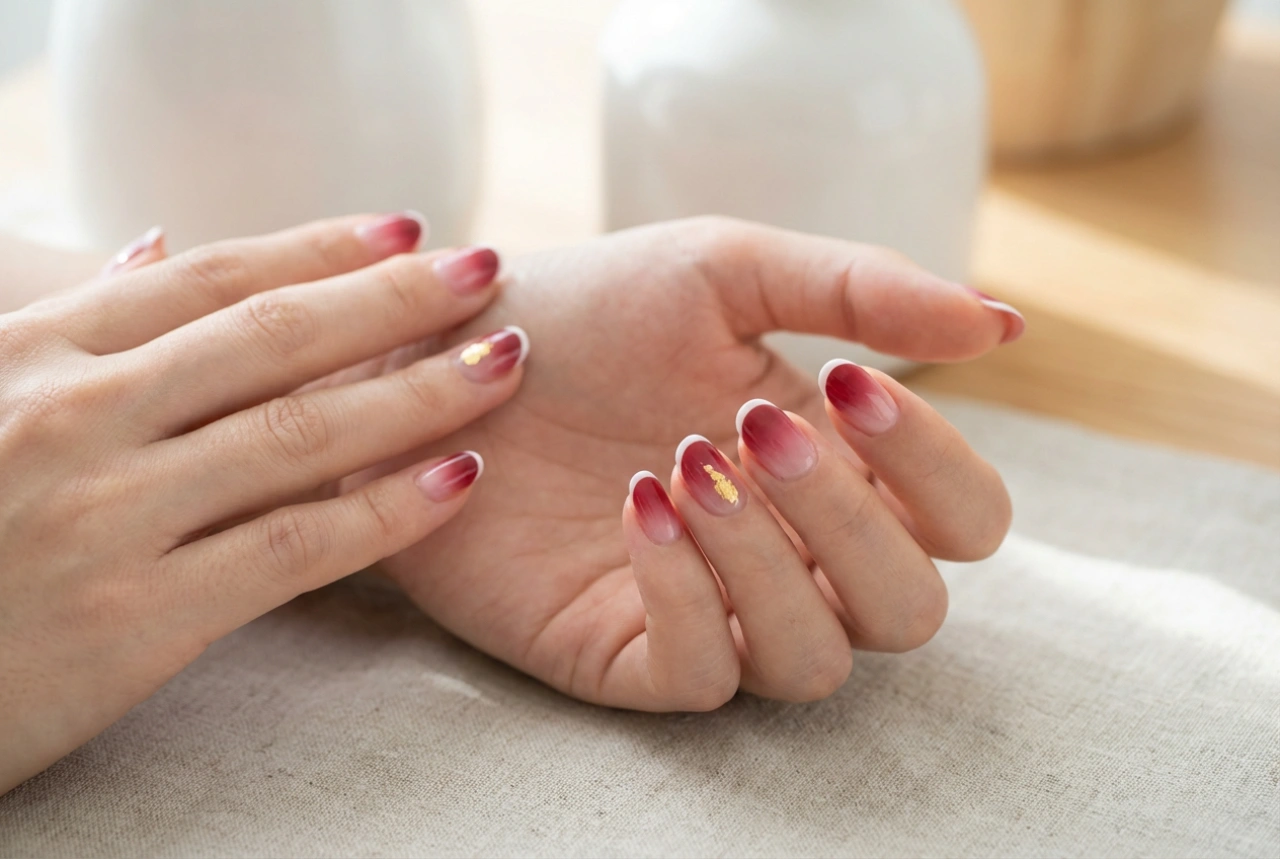 Røde og rosa negler: myke overganger, fransk manikyr og en aksent på ringfingeren