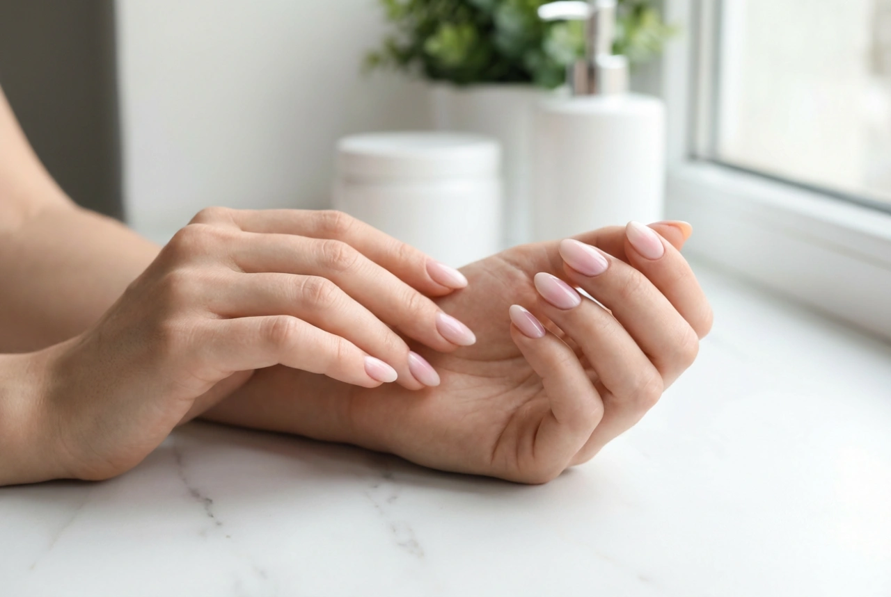 Lyse ombre-negler: en delikat gradient i pastell og nude