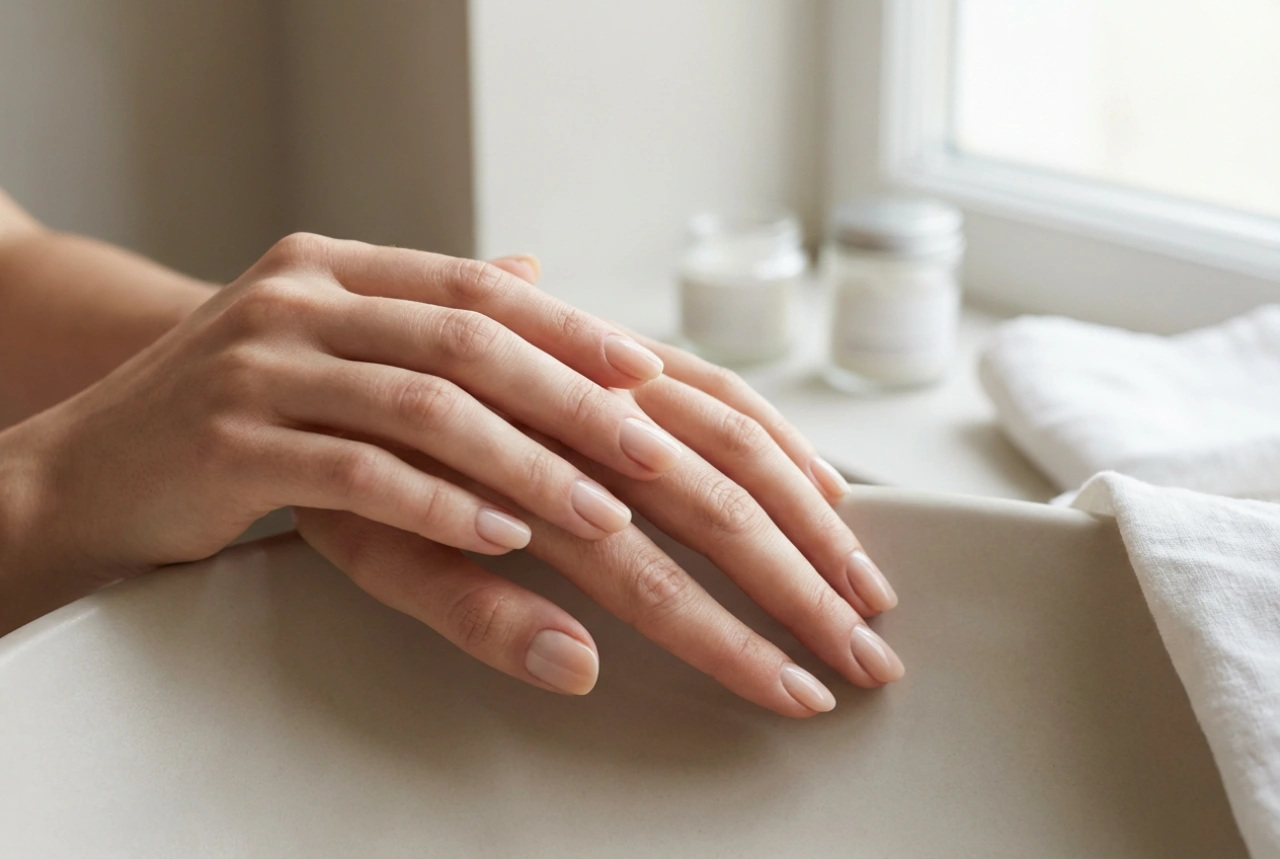 Subtile naturlige ombre-negler: fra nude til melkeaktig beige