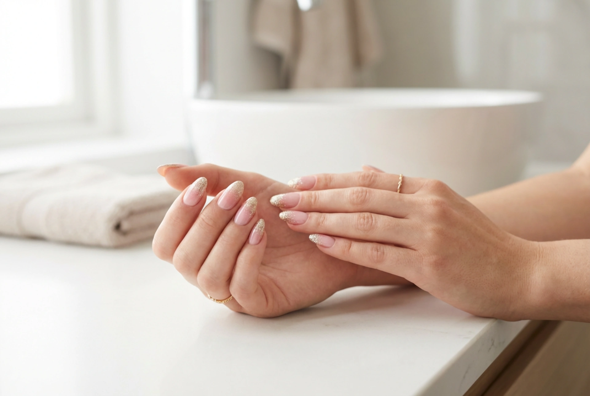 Rosa ombre-negler med glitter: hvor du kan legge til glans og hvordan du sikrer dem